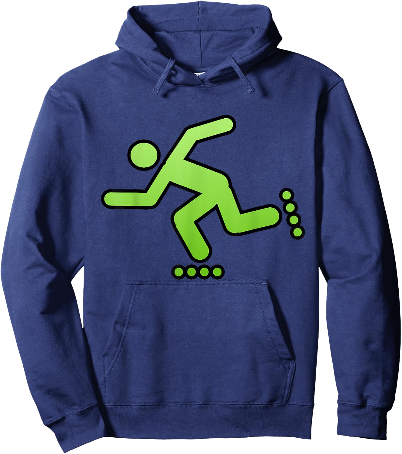 Retro Aggressive Inline Skating Roller Blading Hoodie - Hoodie | Navy