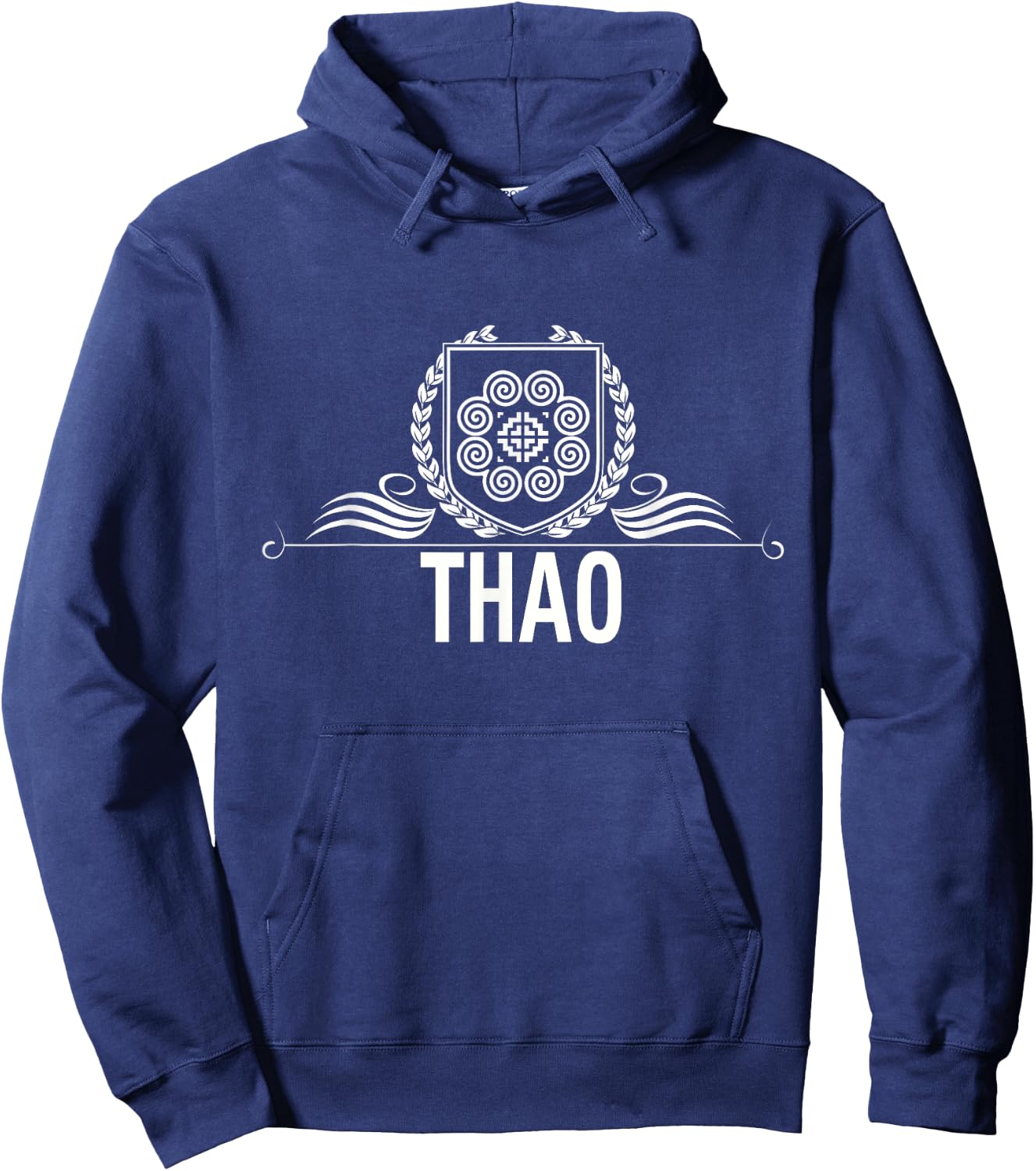 Thao Spiral Family Scroll Hmong Design Hoodie - Hoodie | Navy