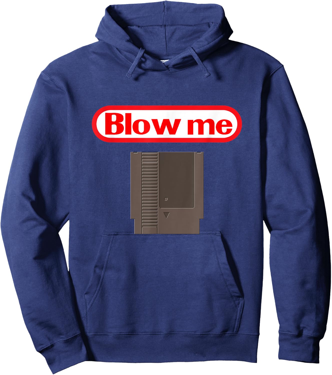 Blow Me Retro Video Game Old school Gamer Hoodie - Hoodie | Navy