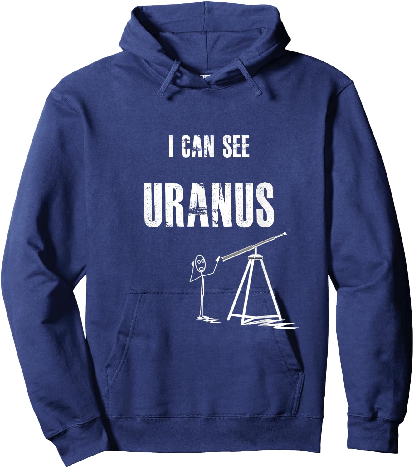 Funny and Cheeky I can See Uranus Hoodie - Hoodie | Navy