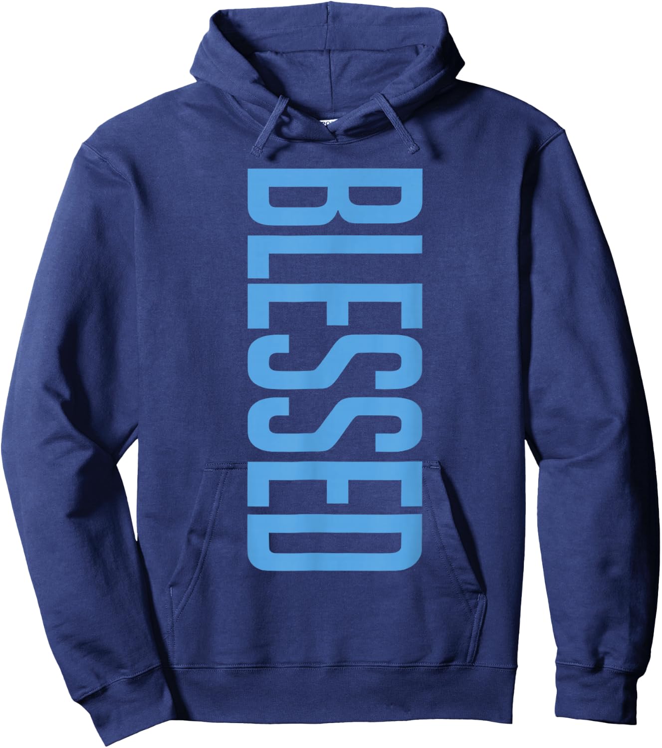University Blue Black White Match Hoodie - Hoodie | Navy