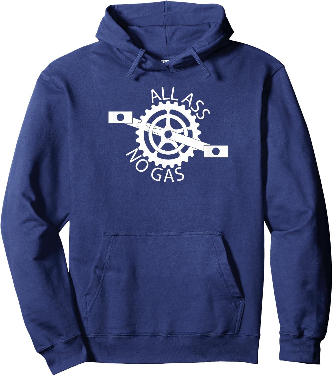 All Ass and No Gas funny cyclist biking chain Hoodie - Hoodie | Navy