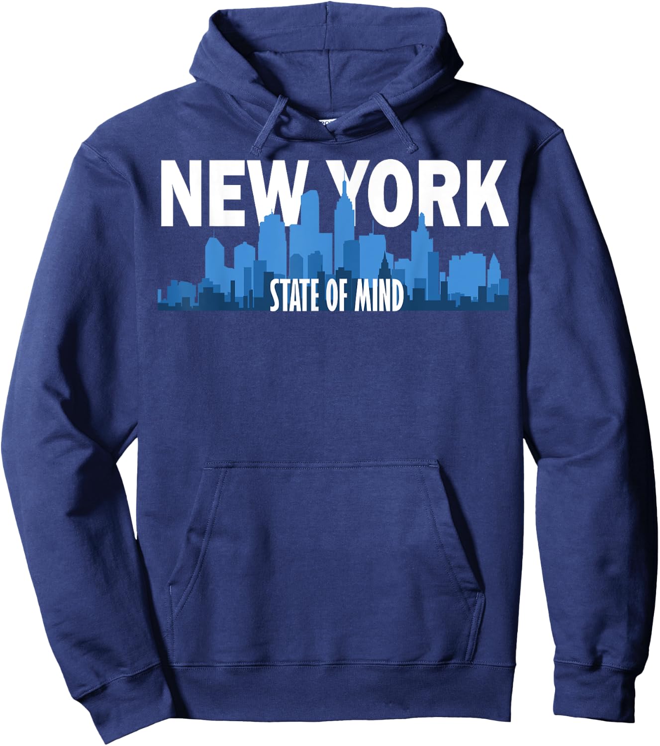 NY State of Mind New York City Souvenir Skyline Hoodie - Hoodie | Navy