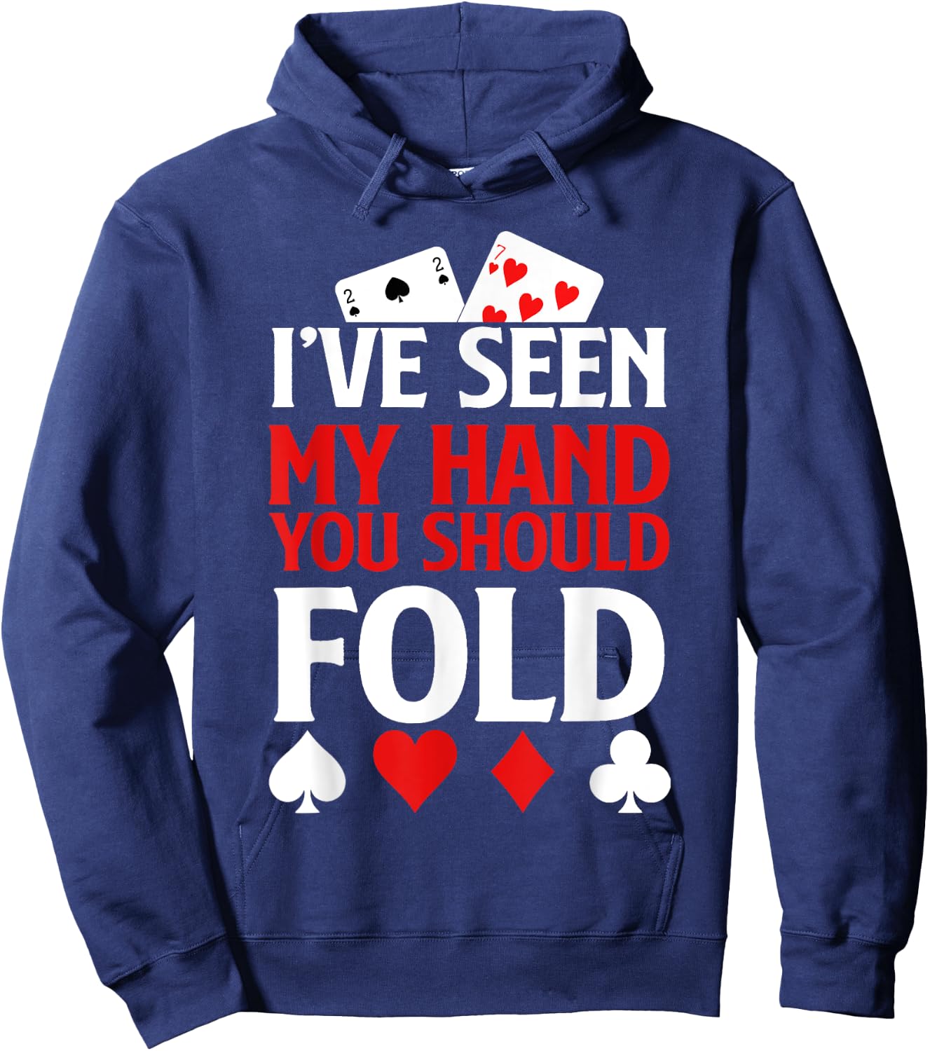 Funny Poker - Texas Holdem Lucky Poker Hoodie - Hoodie | Navy
