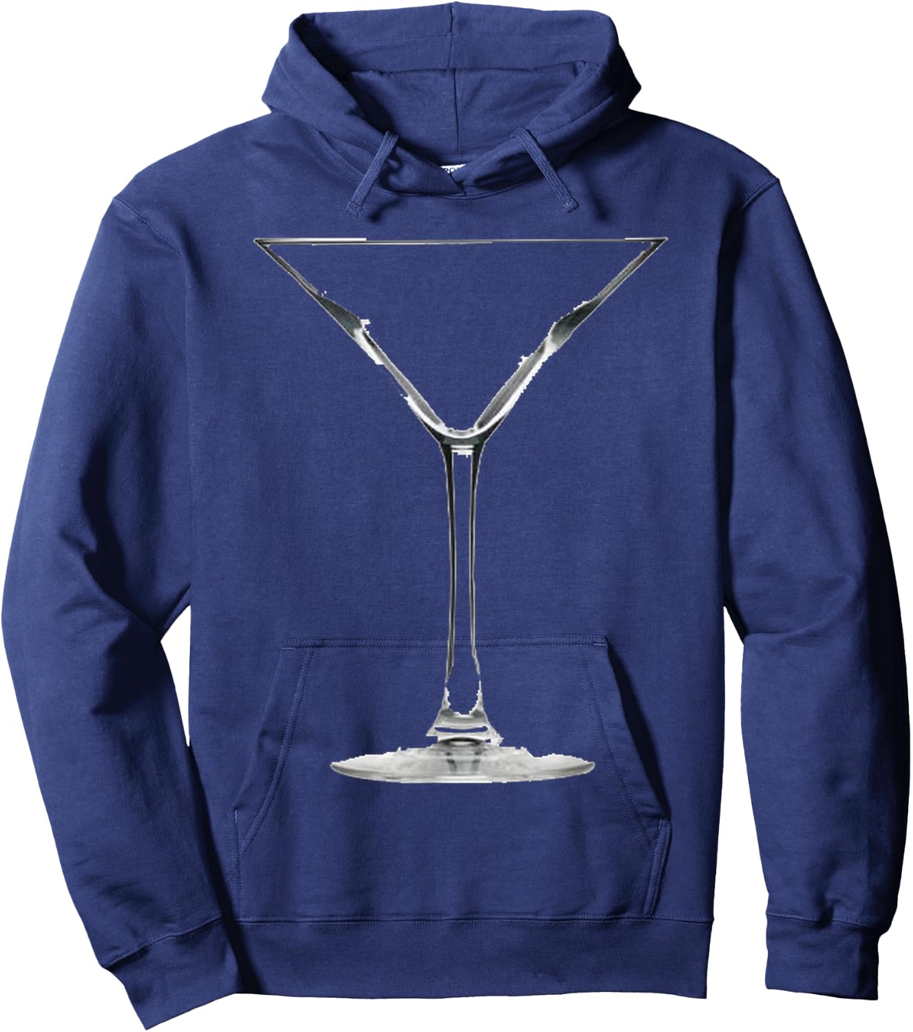 Cocktail Empty Martini Glass Hoodie - Hoodie | Navy