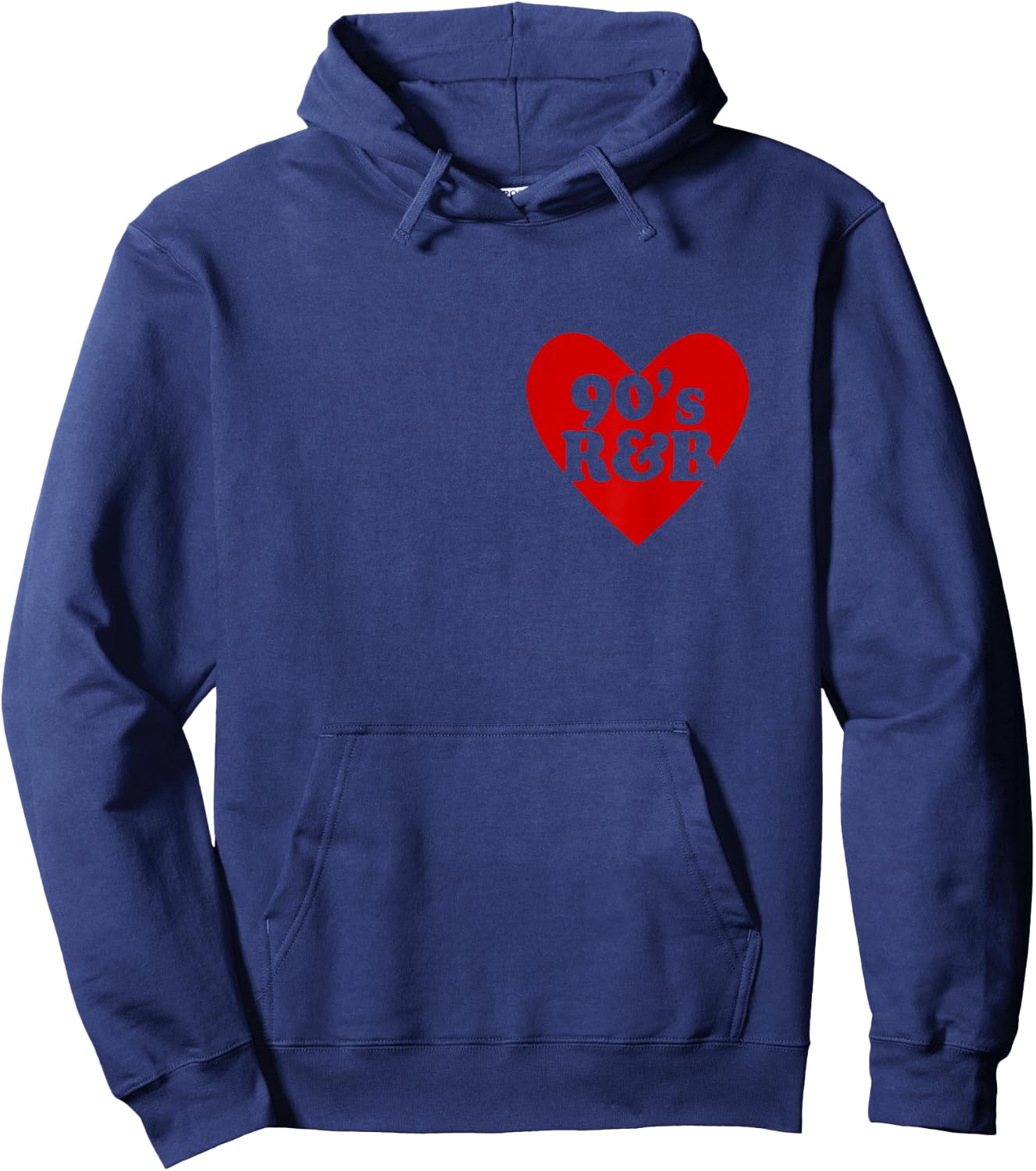 90's R&B Love Heart RnB Music Hoodie - Hoodie | Navy