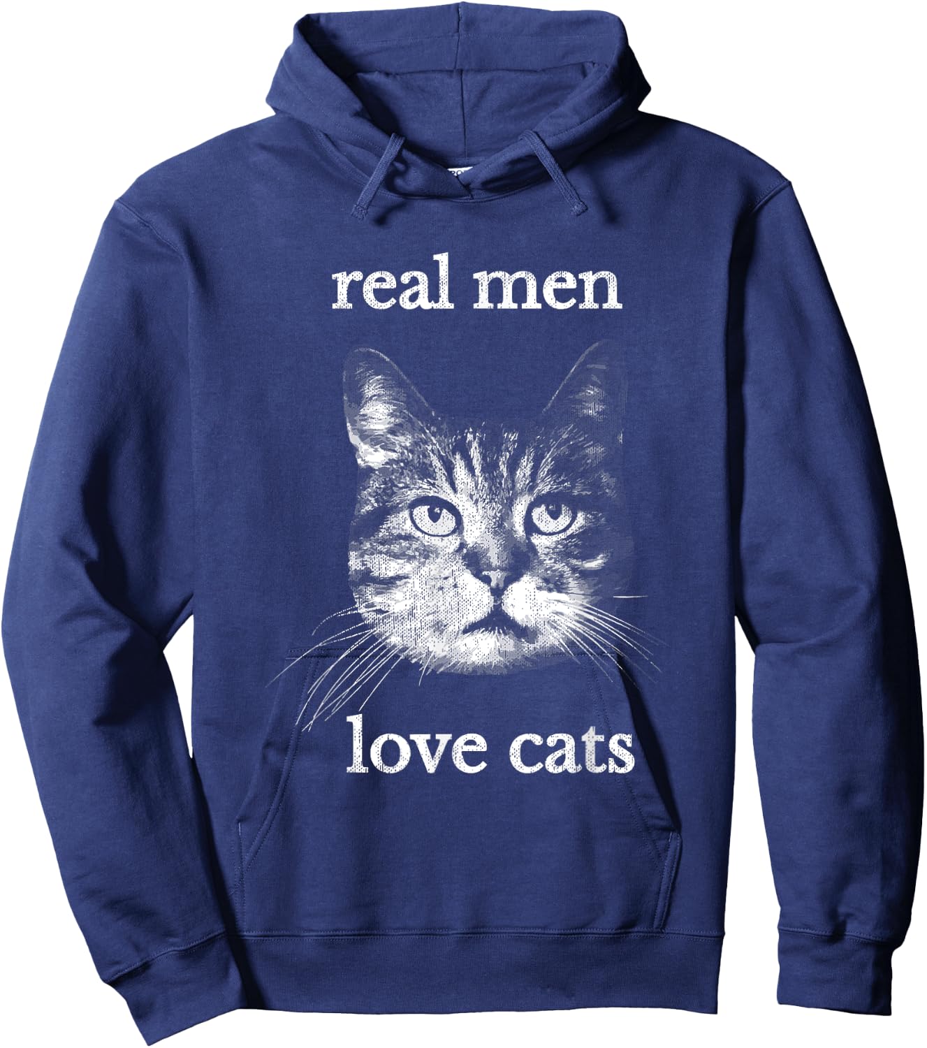 Real Men Love Cats - Cat Lover Hoodie - Hoodie | Navy