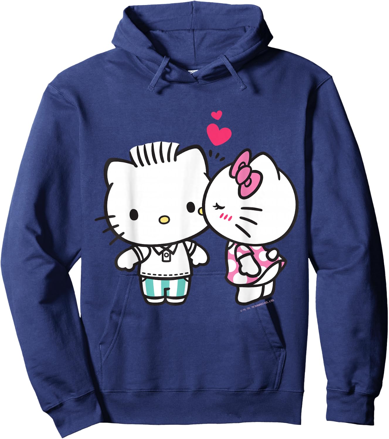 Hello Kitty and Dear Daniel Valentine Shirt Hoodie - Hoodie | Navy
