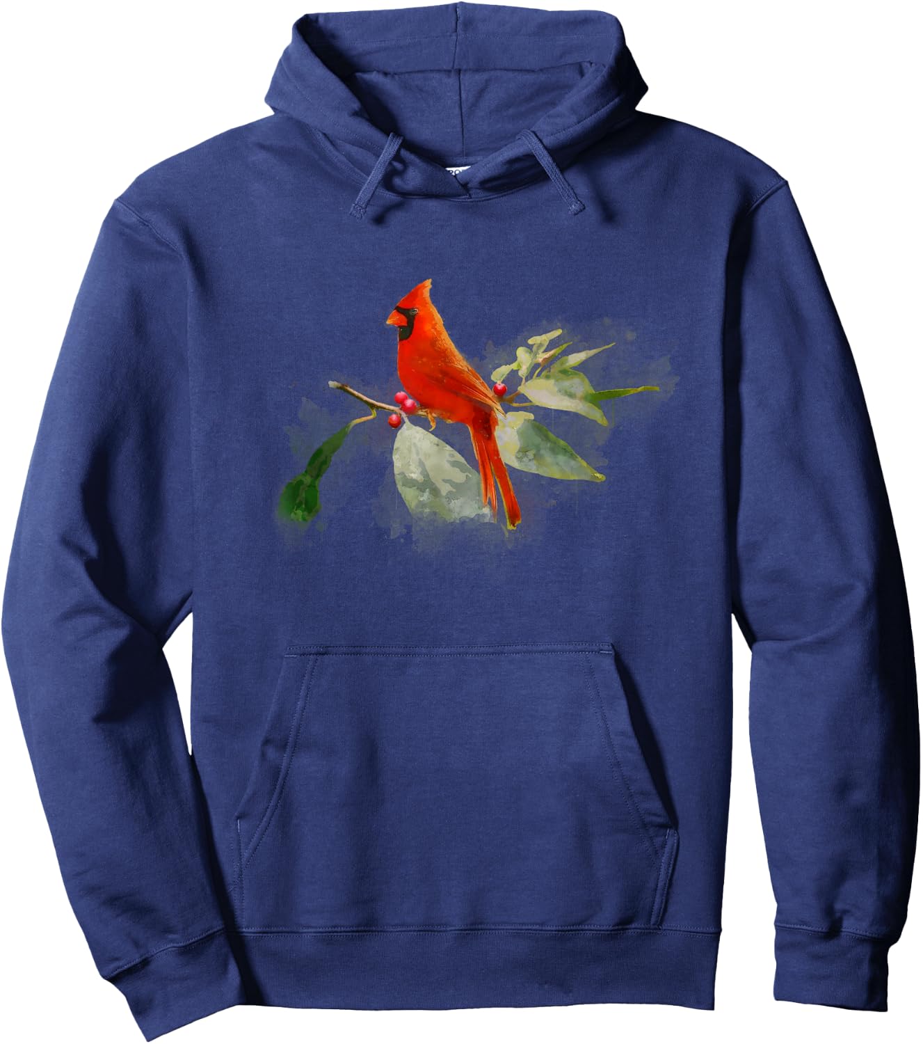 Wild Red Cardinal Bird Hoodie - Hoodie | Navy