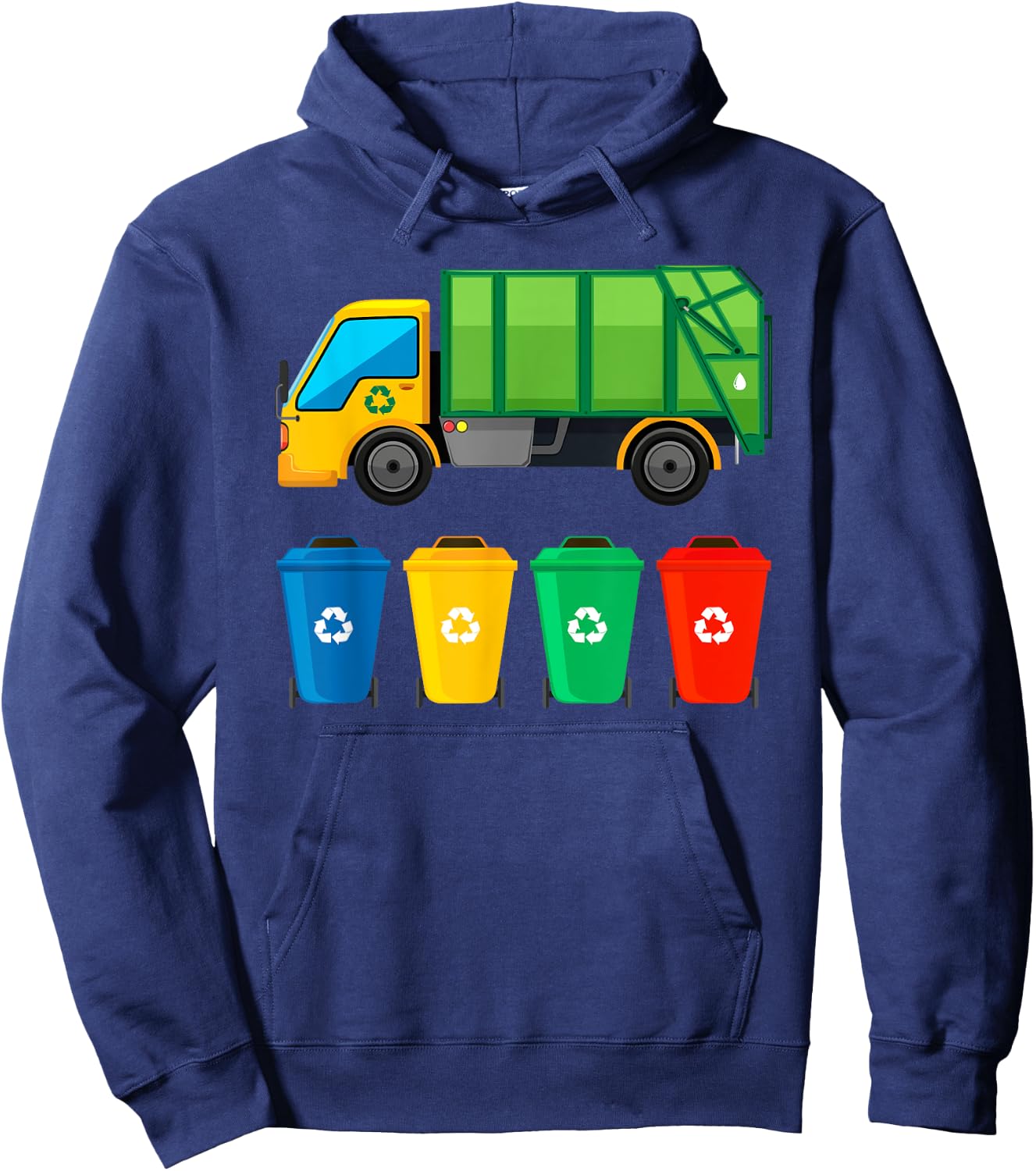 Recycling Trash Truck Shirt Gift Hoodie - Hoodie | Navy