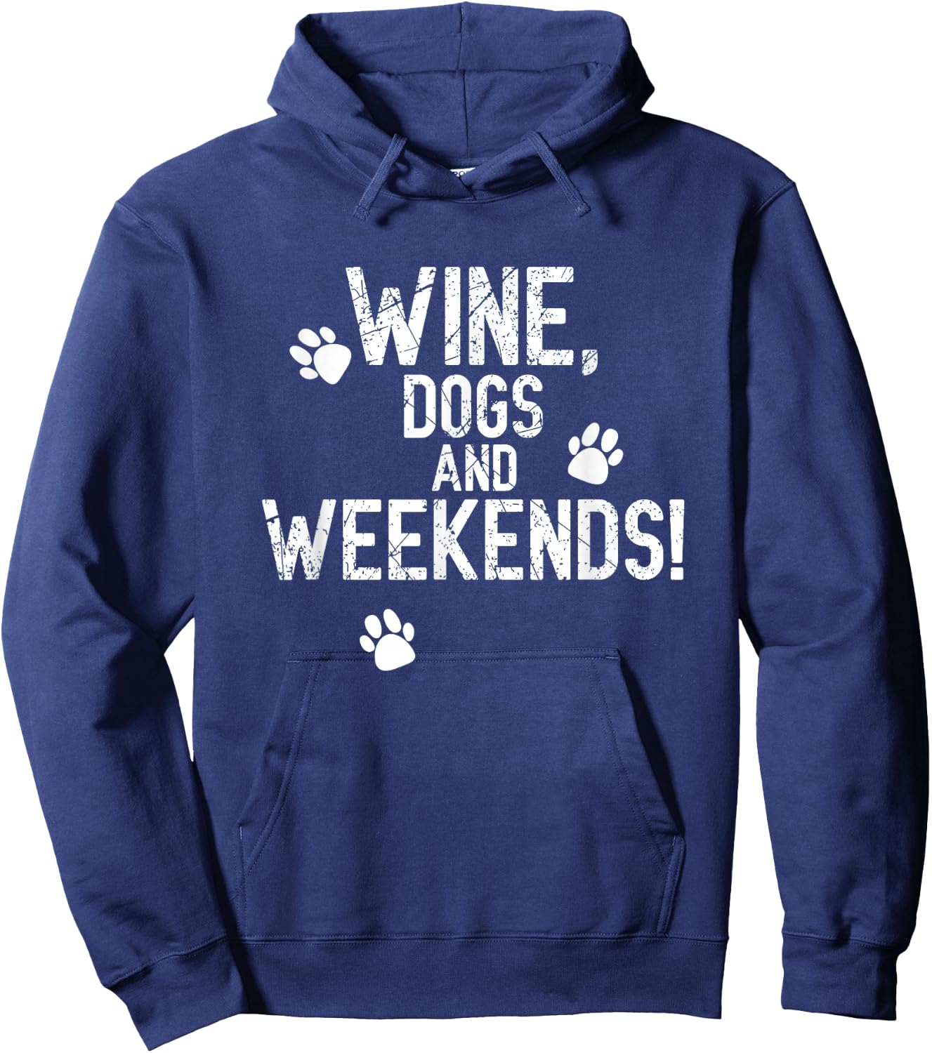 Wine Drinker Dog Owner Weekend Lover Gift Hoodie - Hoodie | Navy