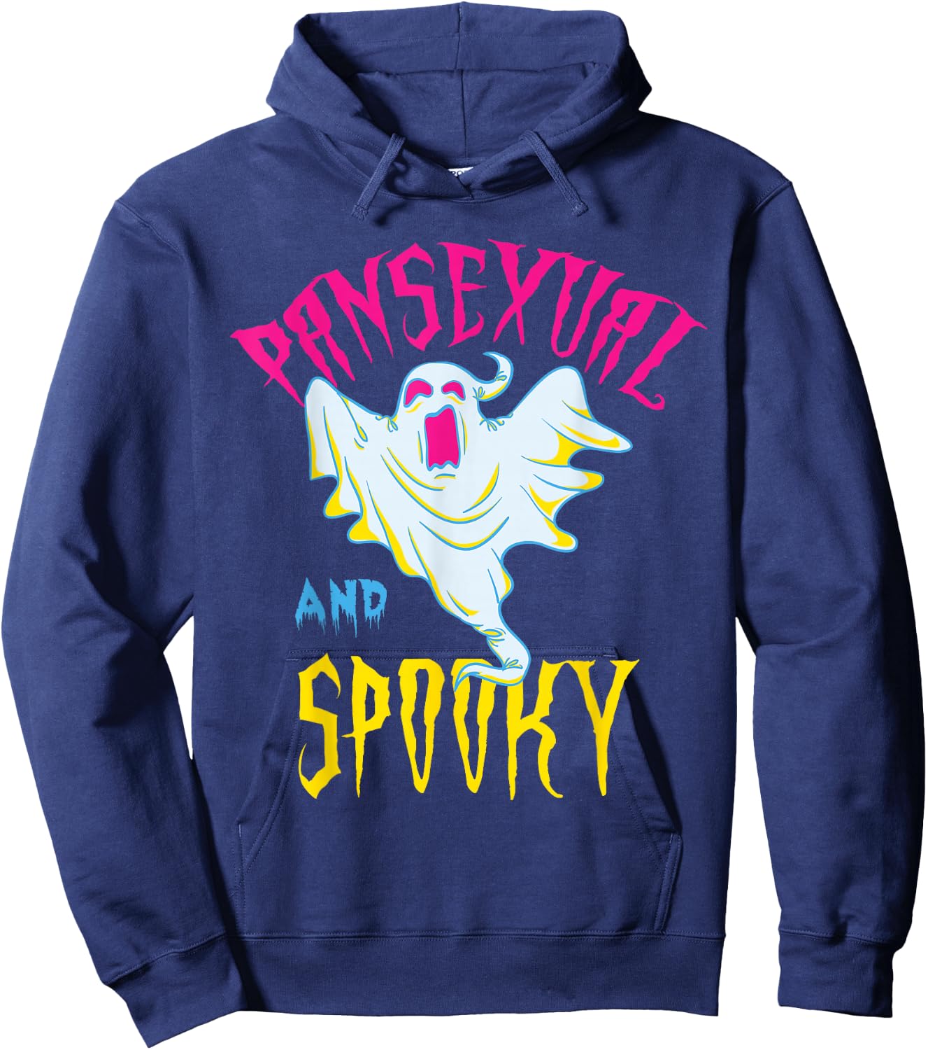 Pansexual and Spooky Pan Pride Hoodie - Hoodie | Navy