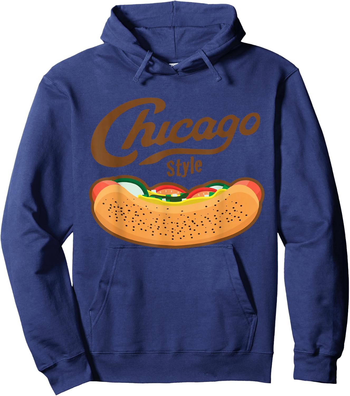 Chicago Style Hot Dog Summer Hoodie - Hoodie | Navy