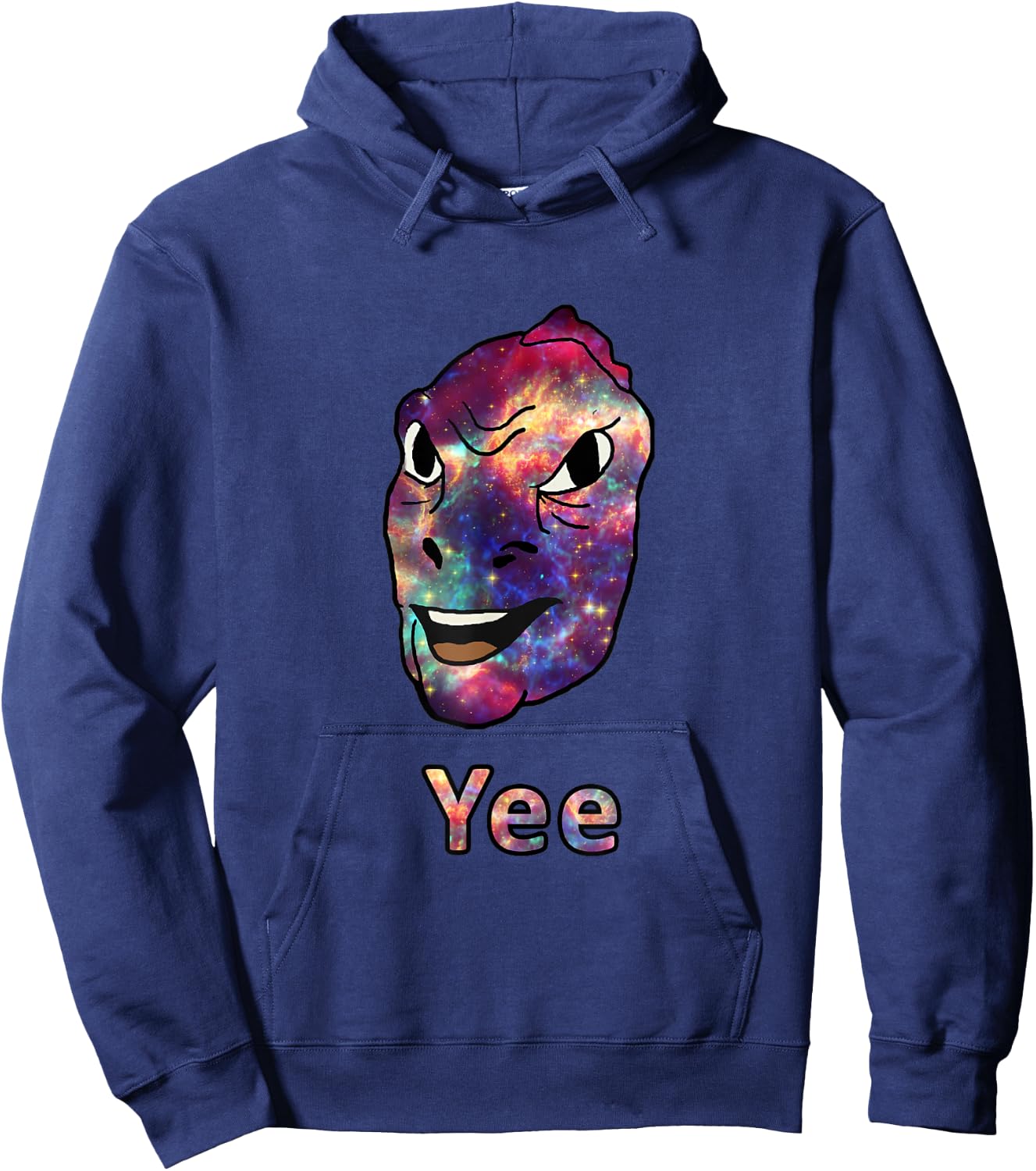 Space GalaxYee | Galaxy Meme Nebula Yee Hoodie - Hoodie | Navy