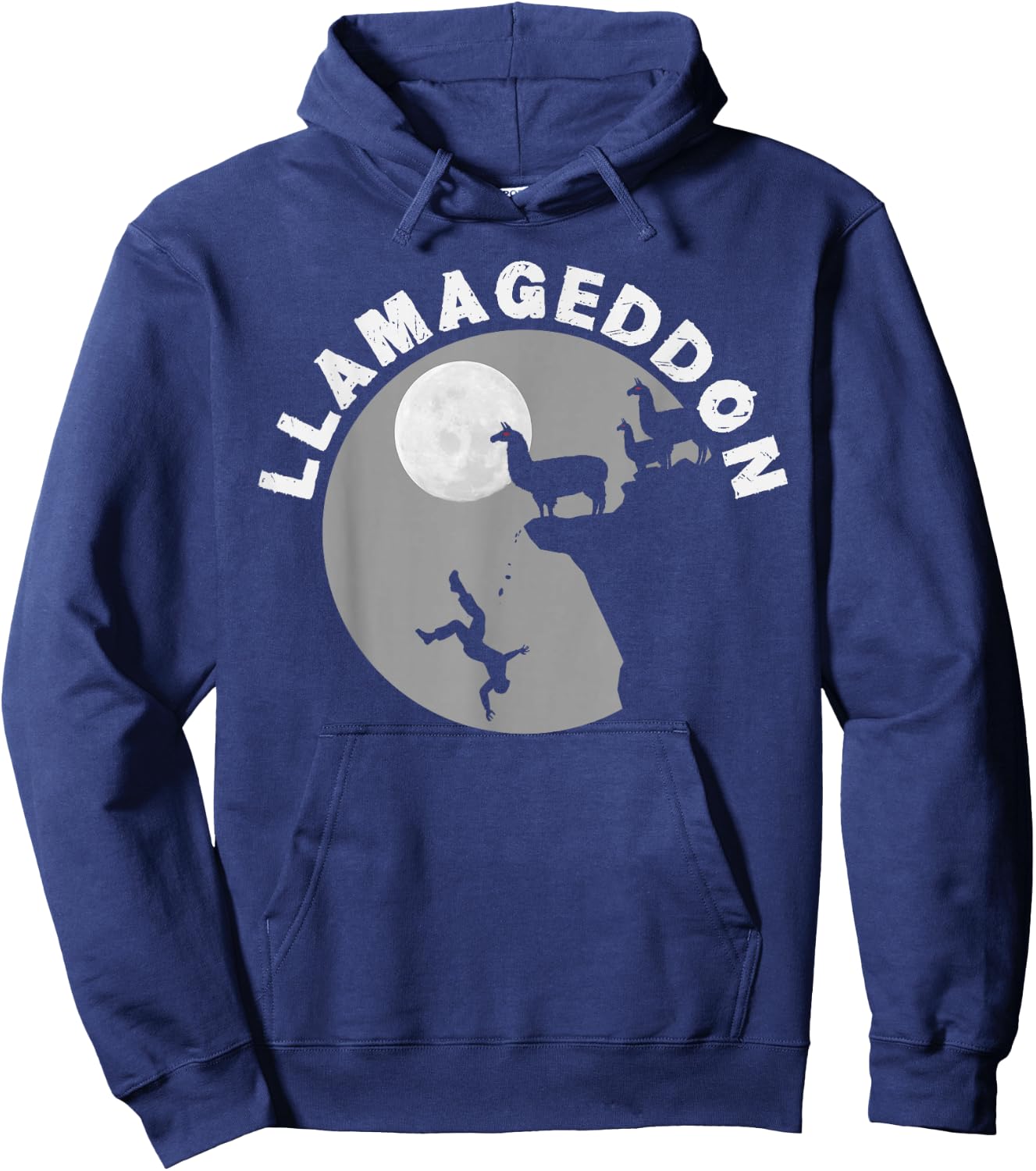 Funny Llamageddon For Llama Barnyard Lovers Hoodie - Hoodie | Navy
