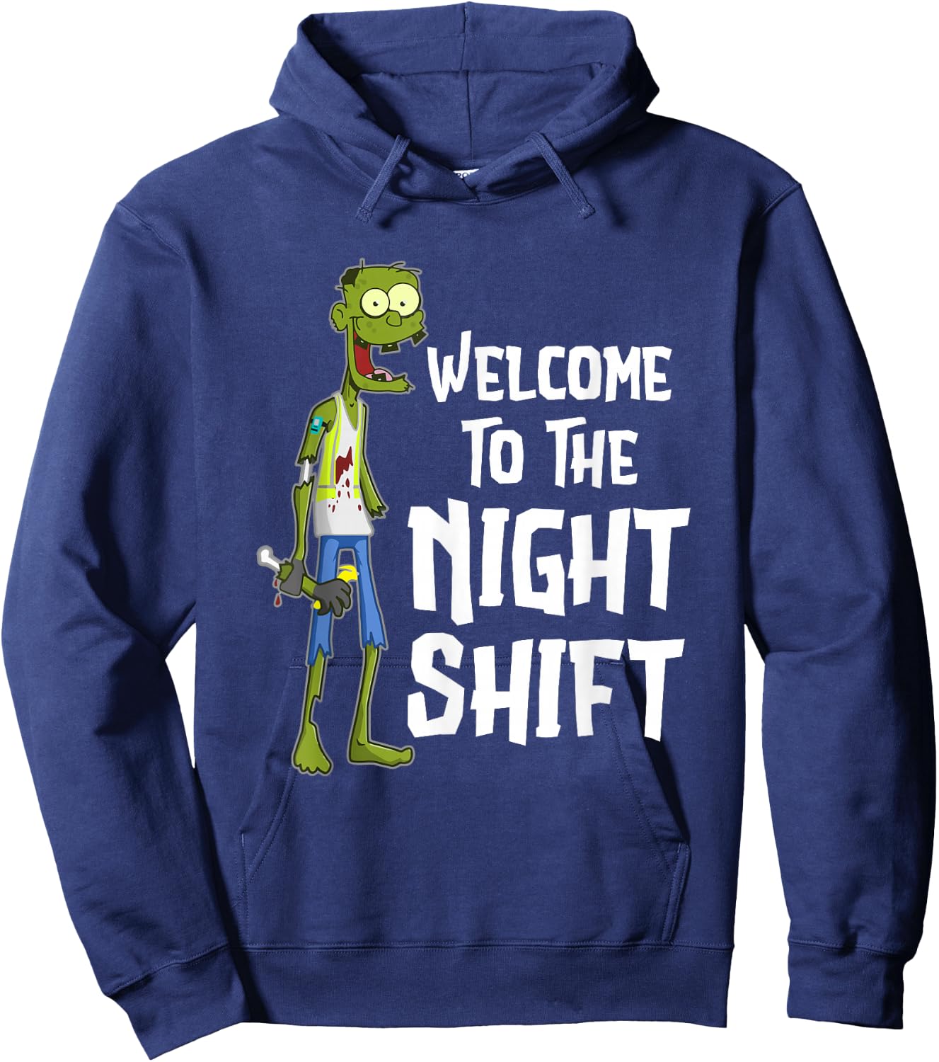 Welcome To The Night Shift Hoodie - Hoodie | Navy