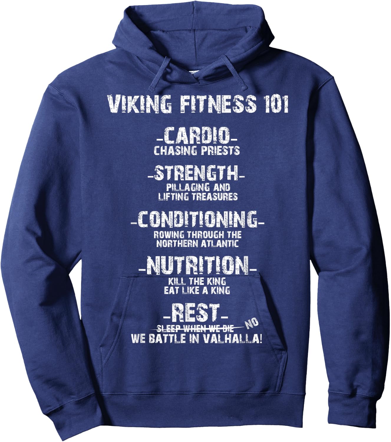 Viking Fitness 101 - Gym Shirt Hoodie - Hoodie | Navy