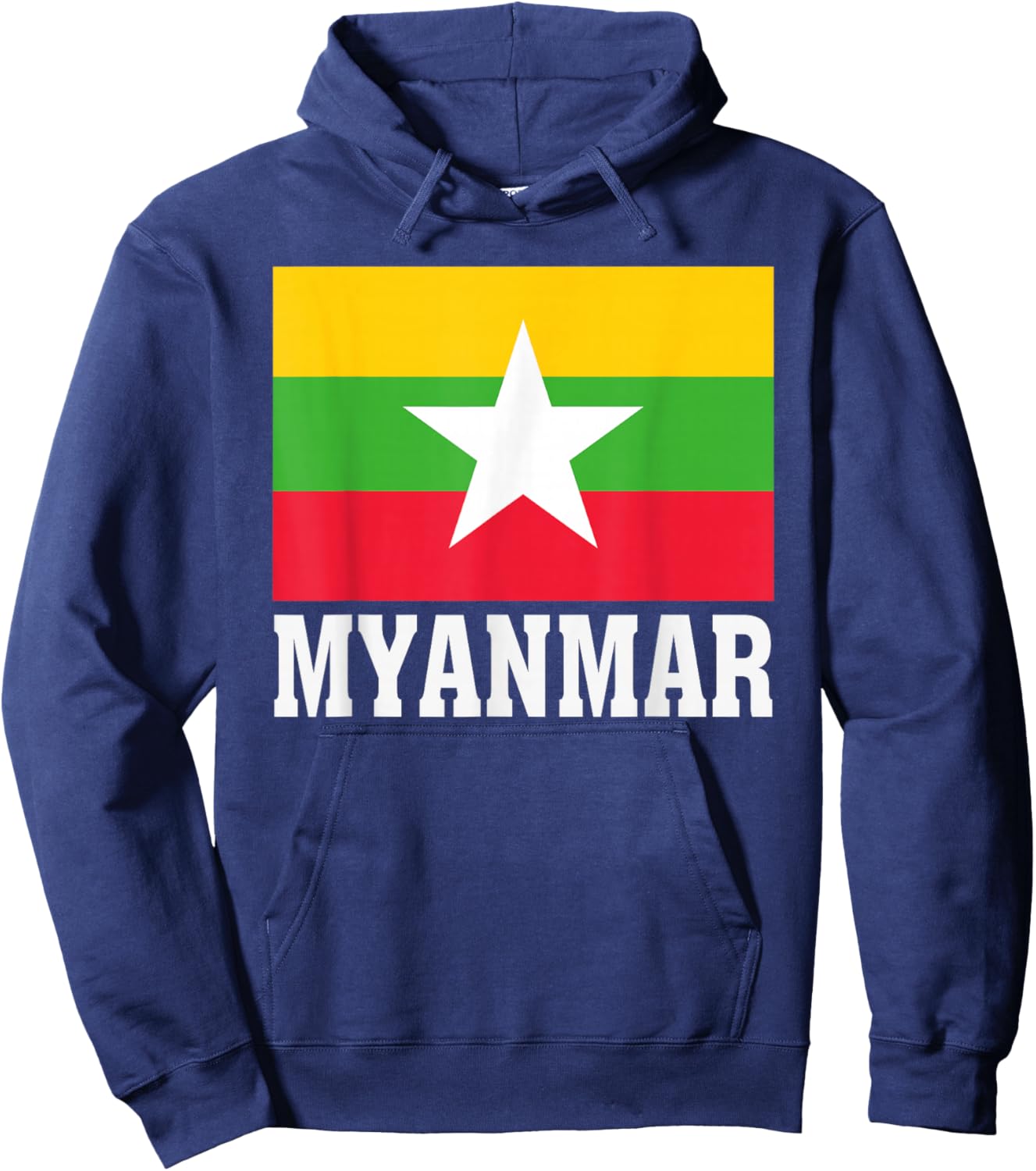 Myanmar Flag Patriotic National Roots Souvenir Hoodie - Hoodie | Navy
