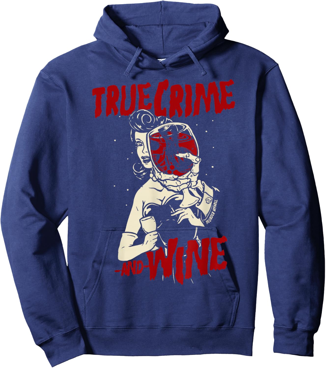 True Crime and Wine True Crime Addicts Hoodie - Hoodie | Navy