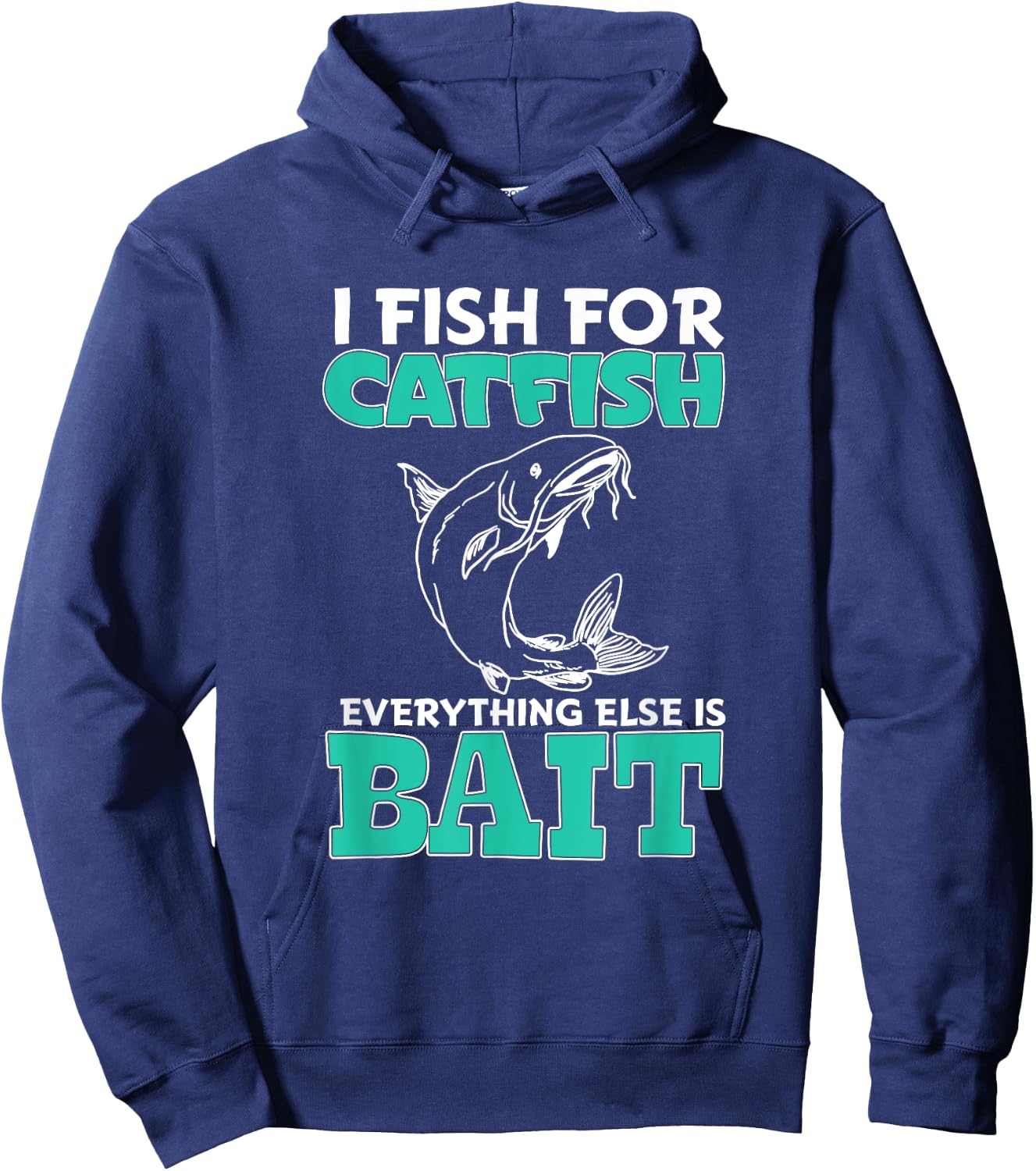 Catfish - Funny Fishing T Shirt Hoodie - Hoodie | Navy