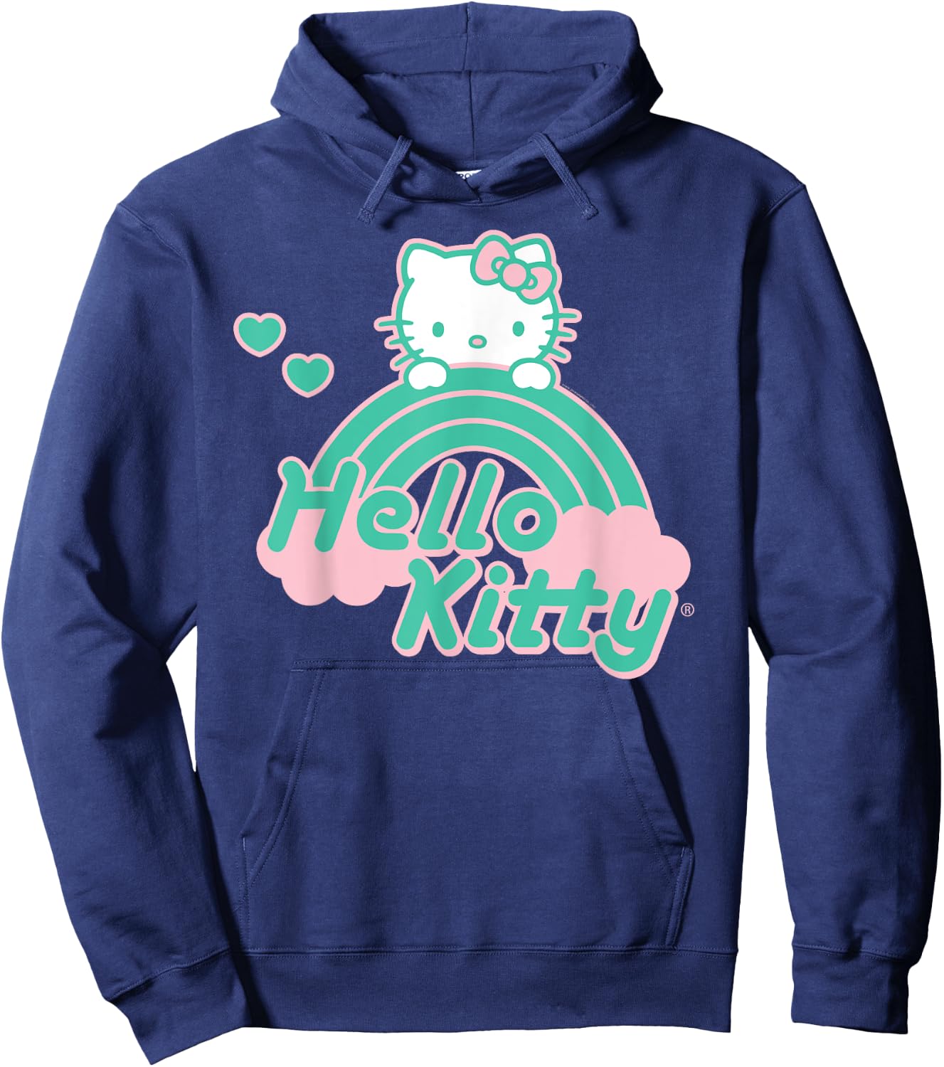 Hello Kitty Pastel Rainbow Hoodie - Hoodie | Navy