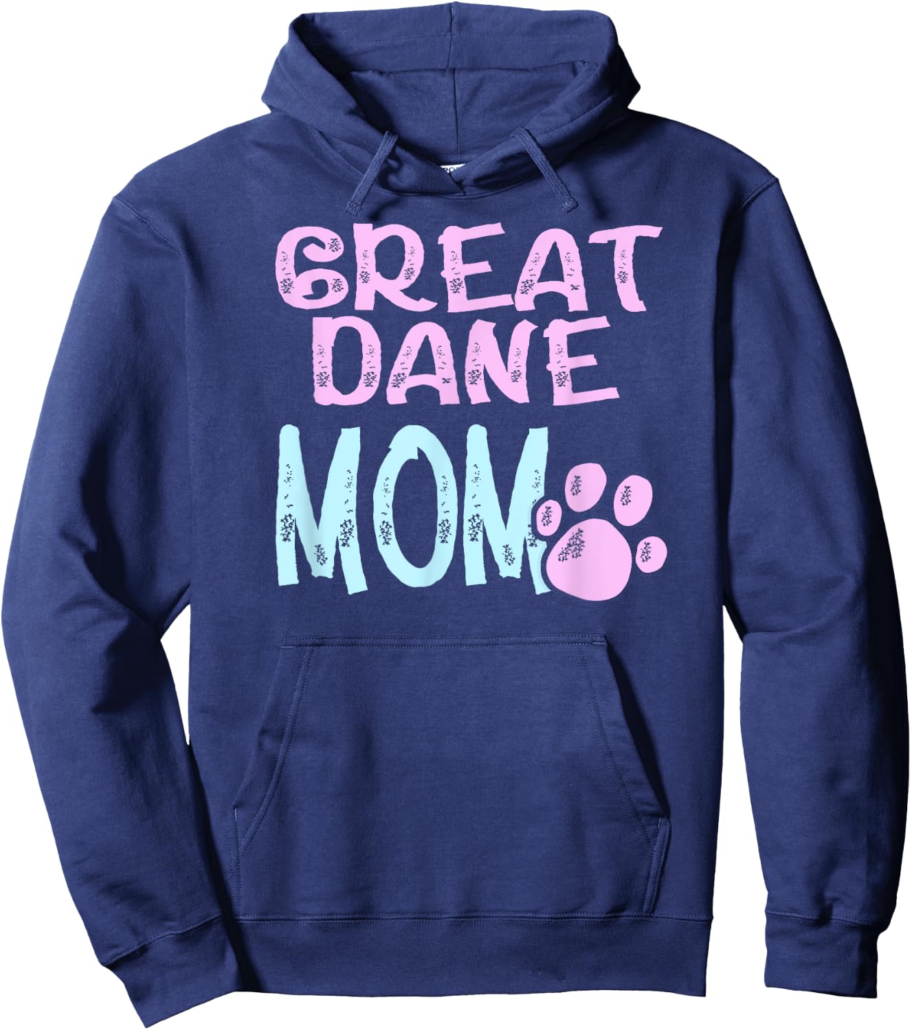 Great Dane Mom Dog Lovers Mama Women Girls Cute Hoodie - Hoodie | Navy