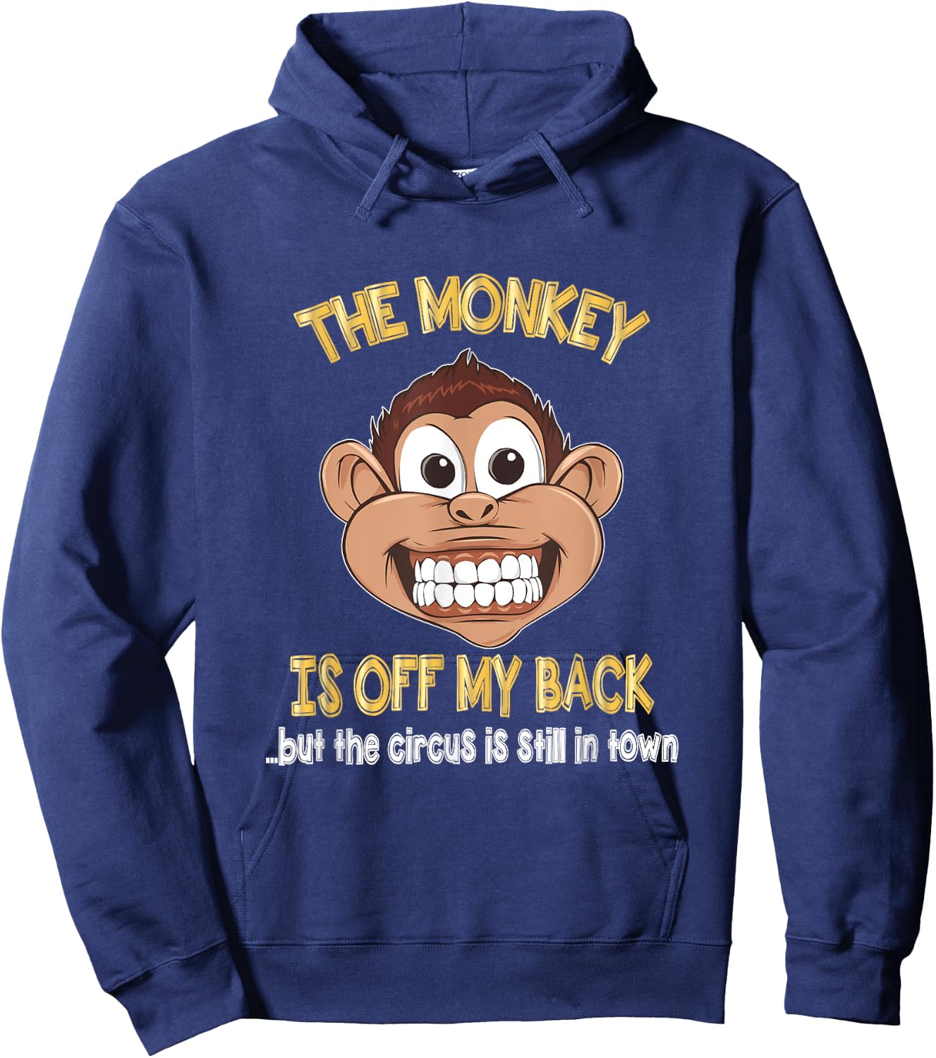 AA Recovery The Monkey Is Off My Back Hoodie - Hoodie | Navy