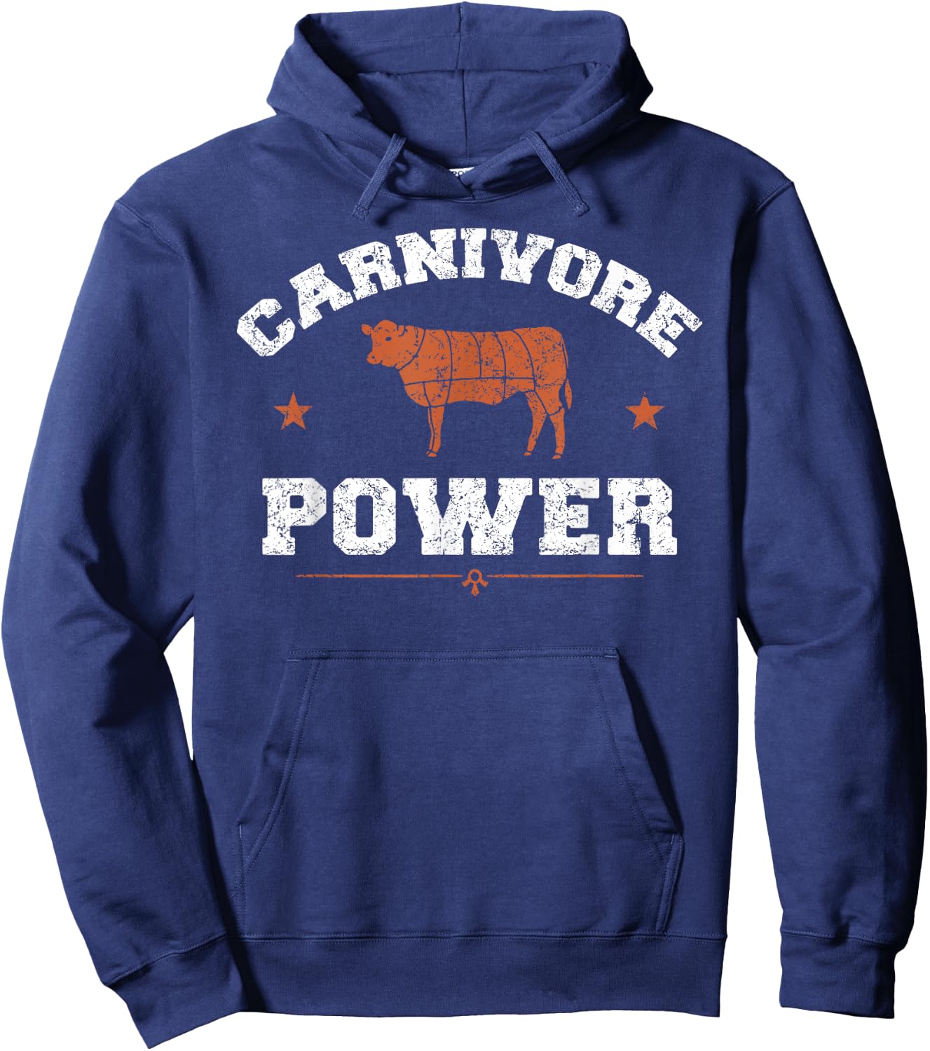 Carnivore | Funny Cow Meat Cuts BBQ Beef Lover Hoodie - Hoodie | Navy