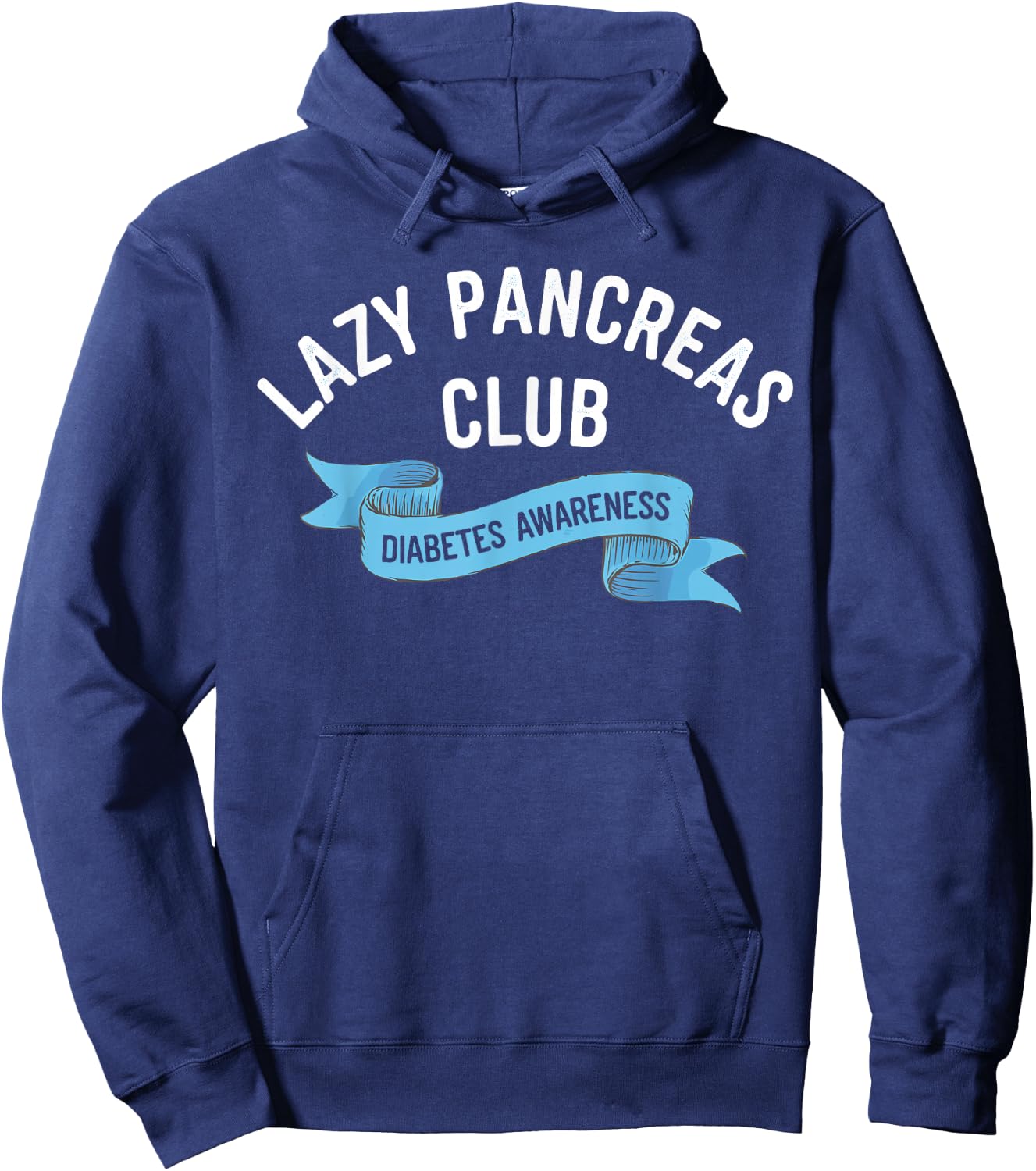 Lazy Pancreas Club Diabetes Awareness Hoodie - Hoodie | Navy