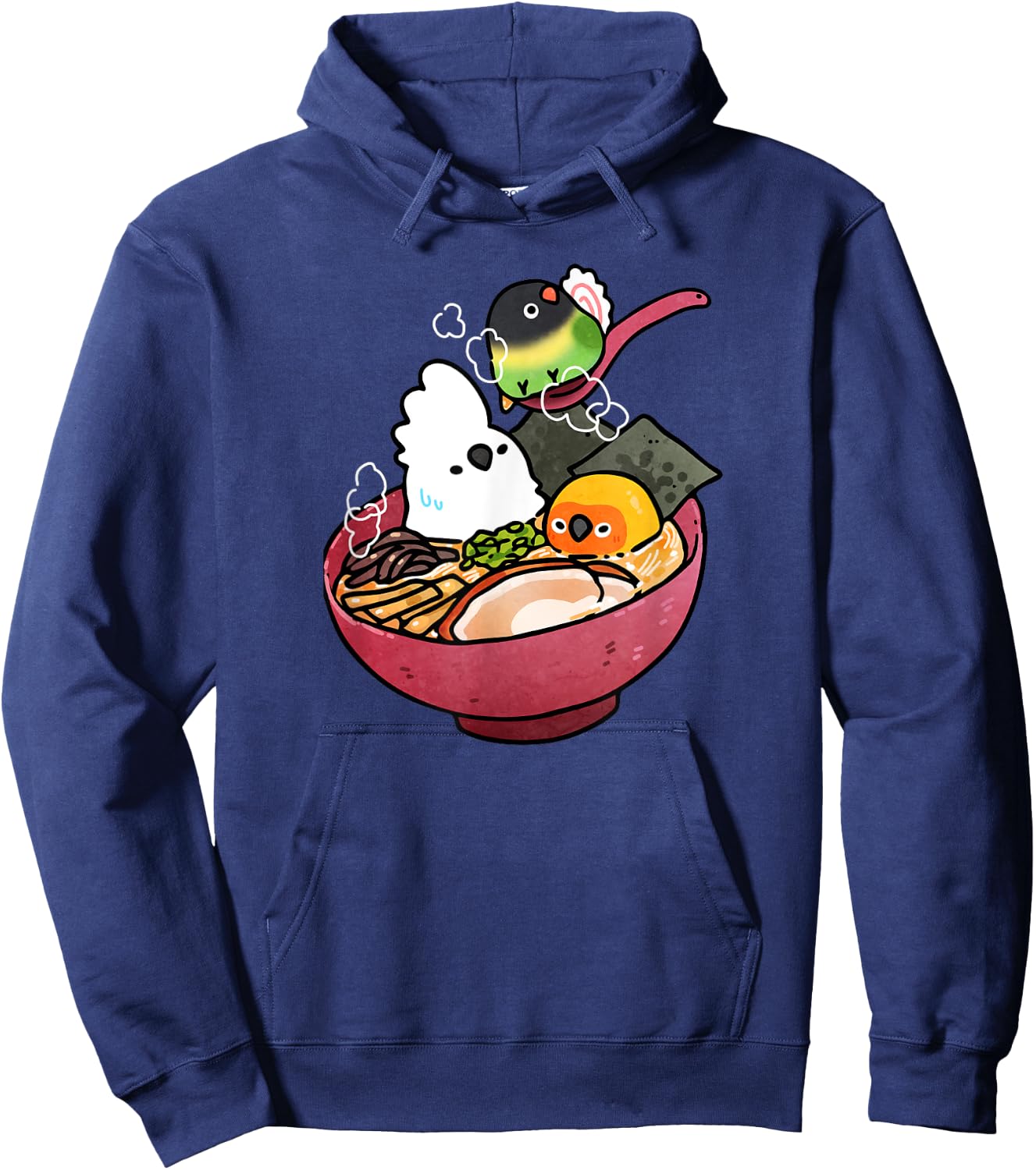 Bird Ramen Cute Hoodie - Hoodie | Navy
