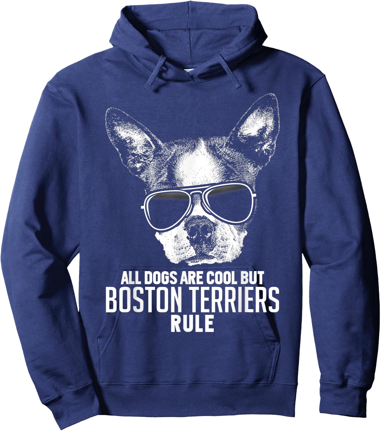 Dogs are Cool But Boston Terriers Rule Funny Hoodie - Hoodie | Navy