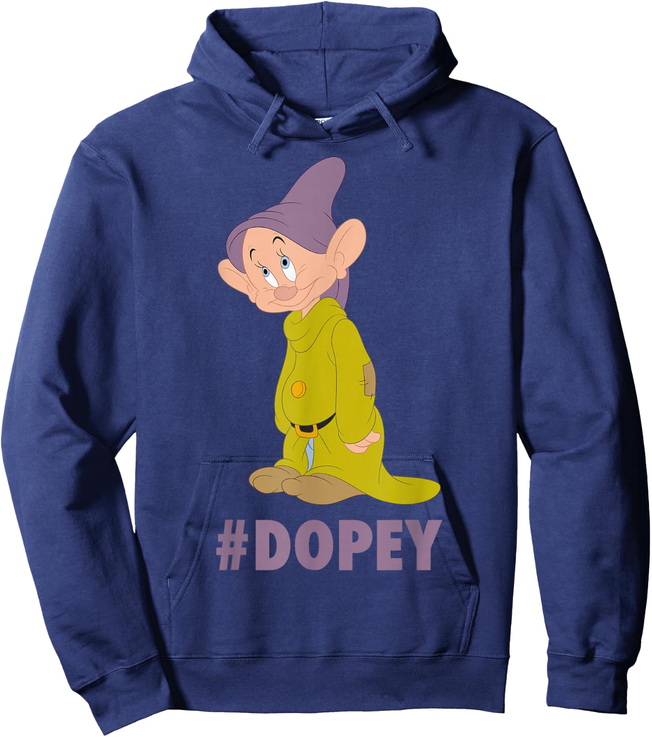 Disney Snow White Dopey Hashtag Portrait Small Hoodie - Hoodie | Navy