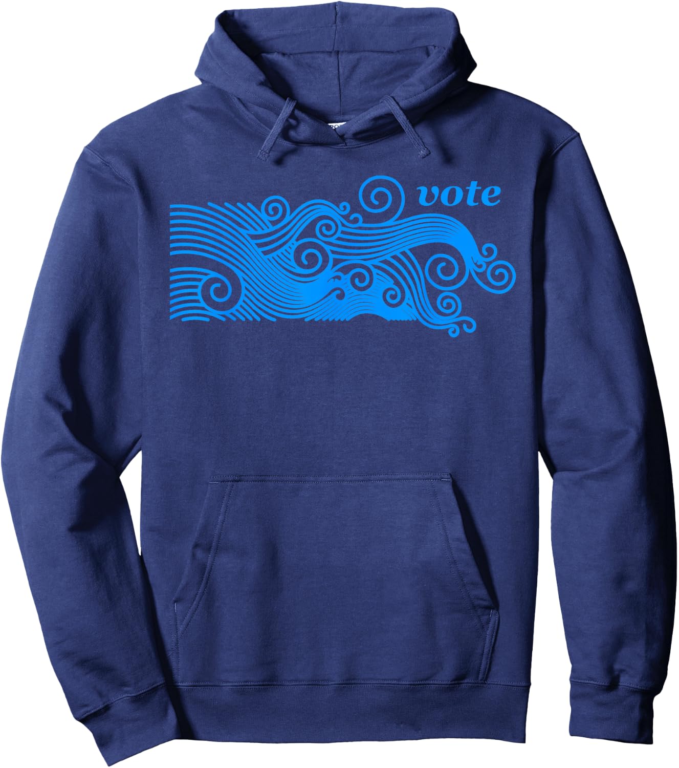 Vote | Blue Wave Political Civic Action Hoodie - Hoodie | Navy