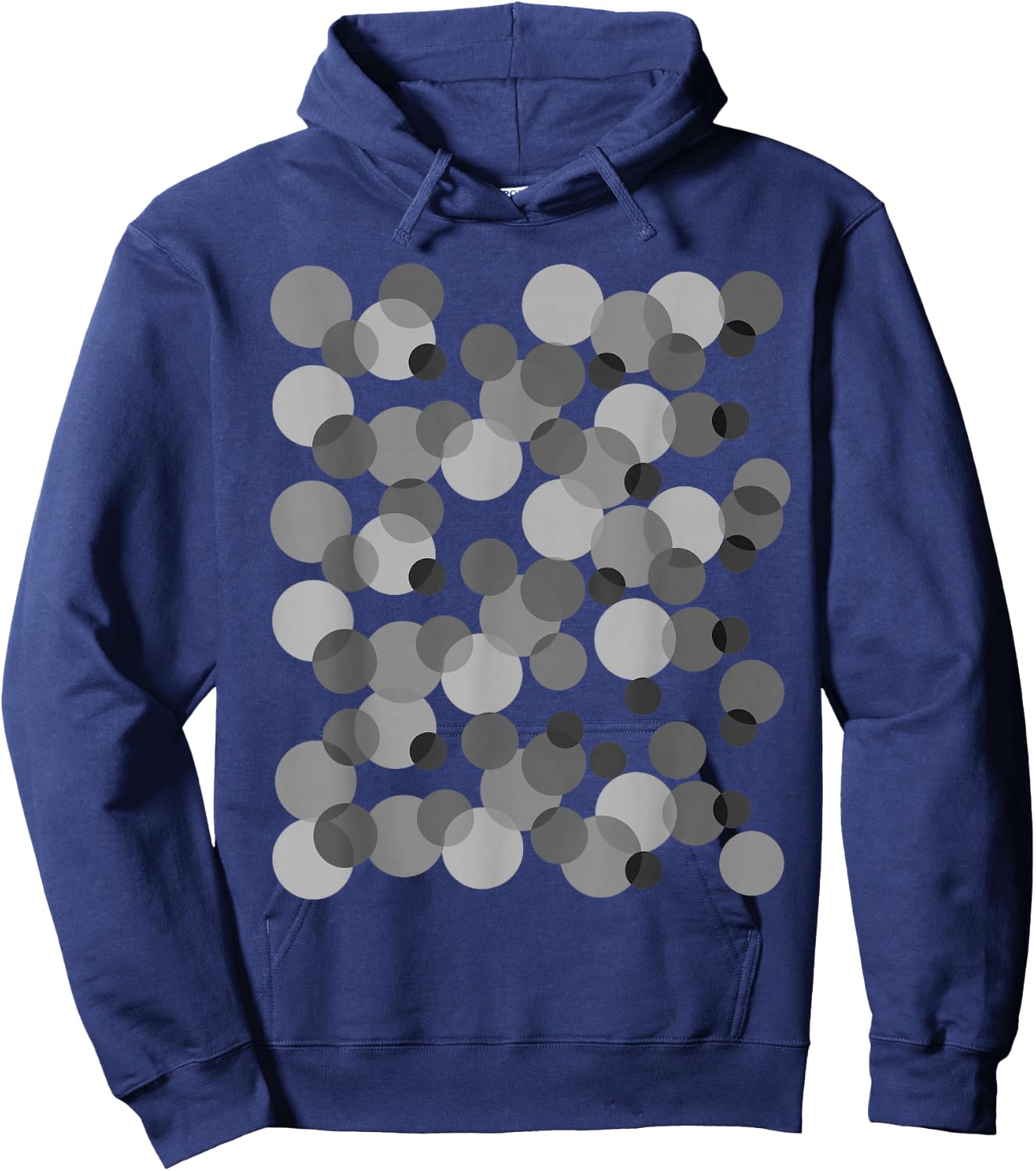 Gray spots Polka dot Hoodie - Hoodie | Navy