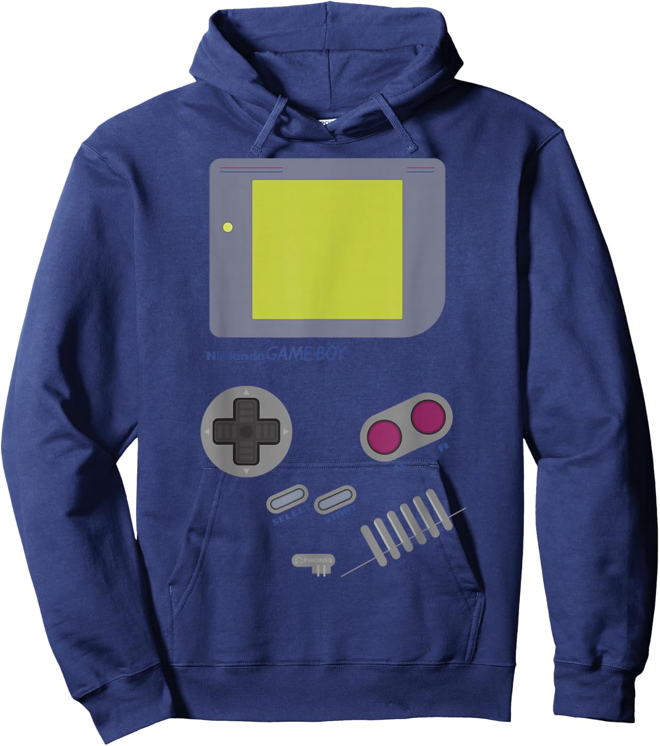 Nintendo Game Boy Screen Buttons Retro Graphic Hoodie - Hoodie | Navy