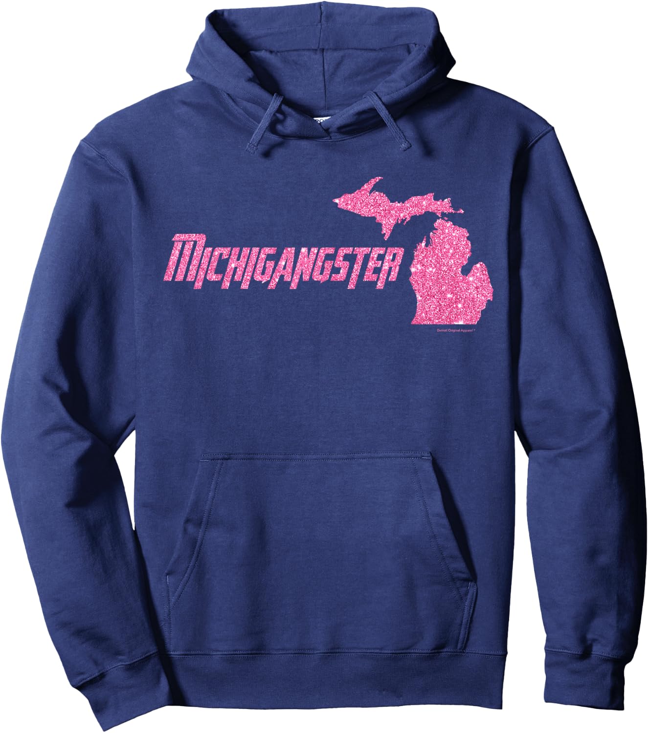Michigangster Detroit Michigan Midwest Mitten Hoodie - Hoodie | Navy