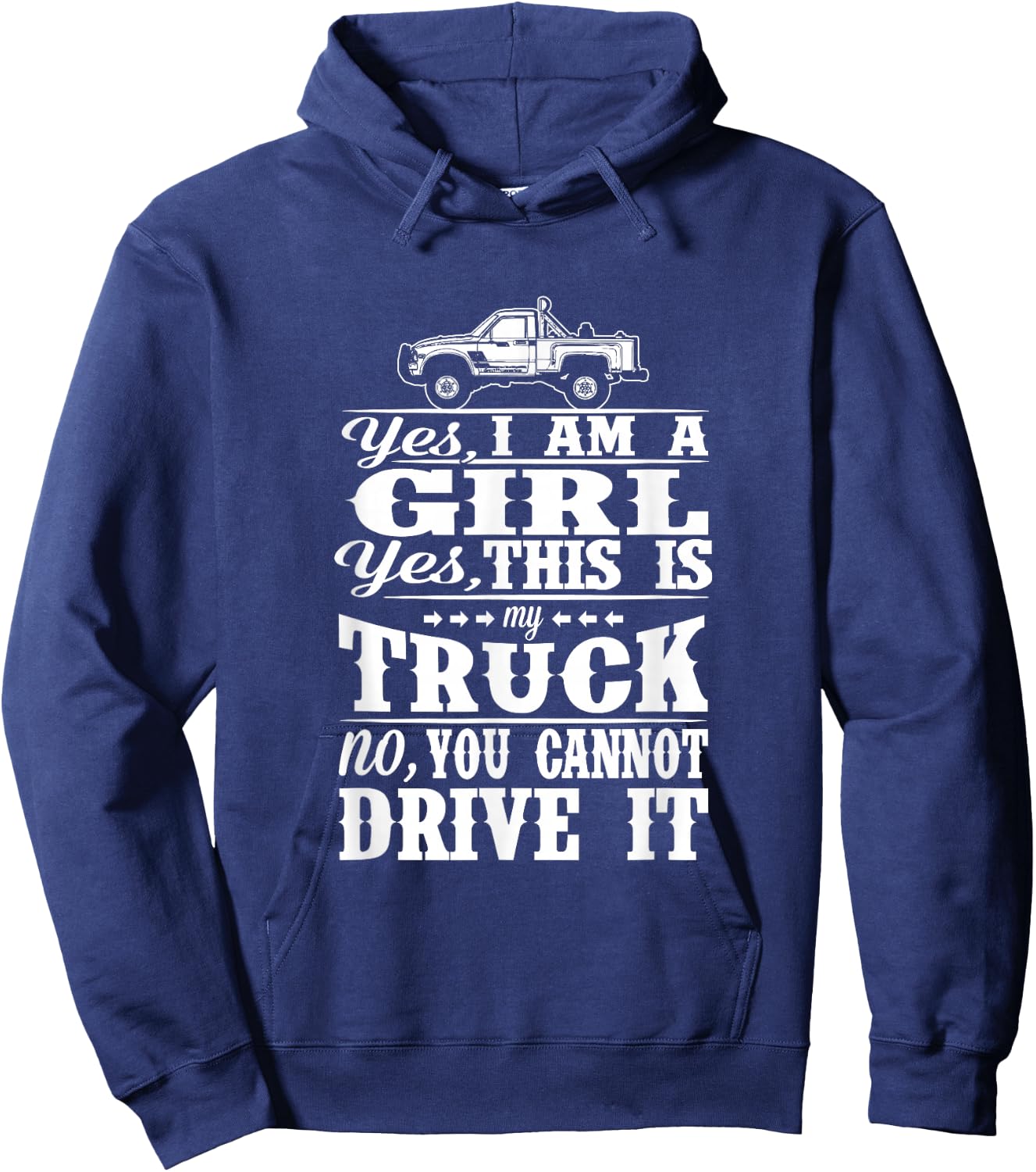 Girl and Her Truck - Truck Girl Shirts Hoodie - Hoodie | Navy