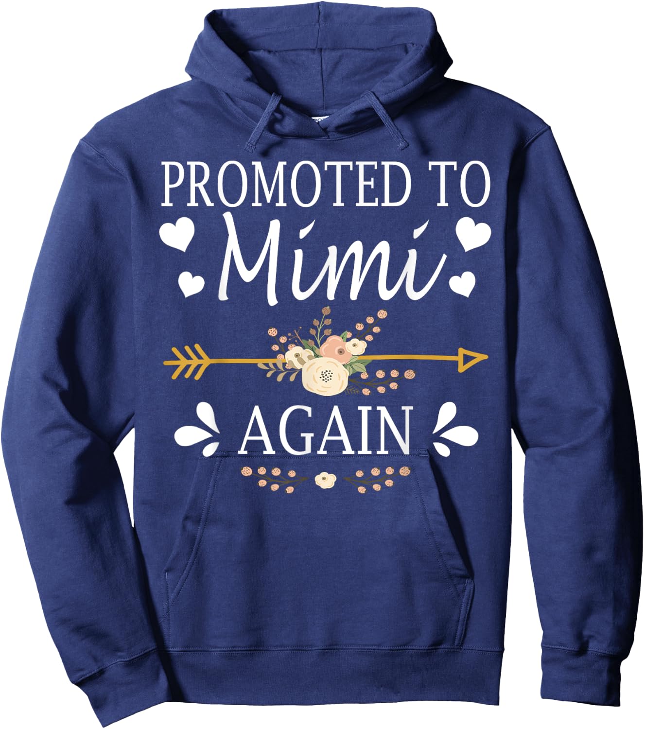 Promoted To Mimi Again Shirt Mothers Day Gifts Hoodie - Hoodie | Navy