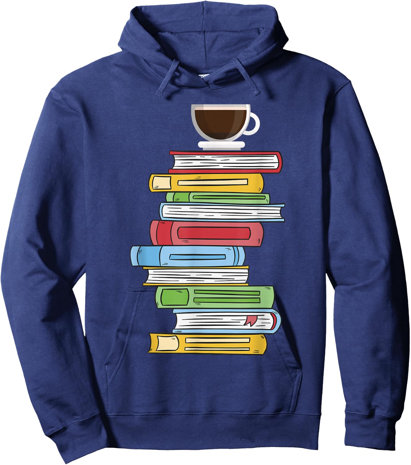 Books & Coffee - Reading Literature Education Hoodie - Hoodie | Navy