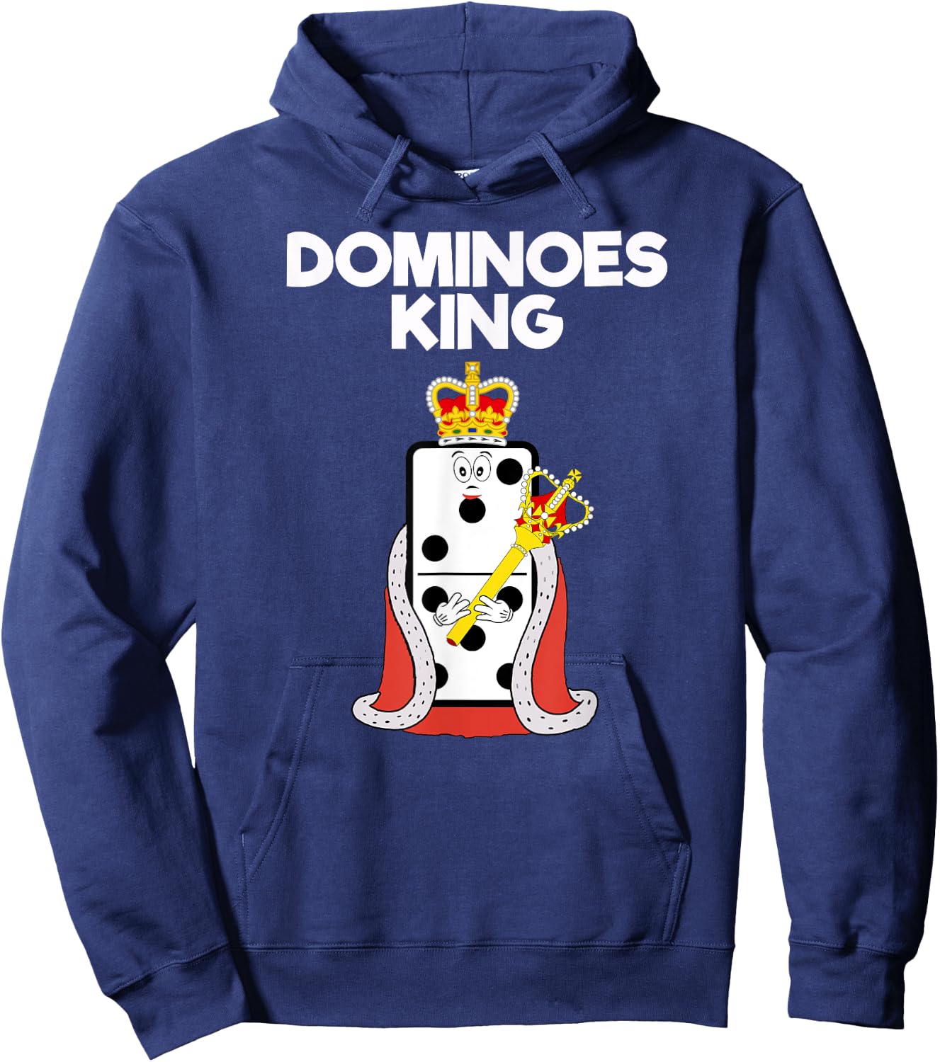 Dominoes - Funny Dominoes King Hoodie - Hoodie | Navy