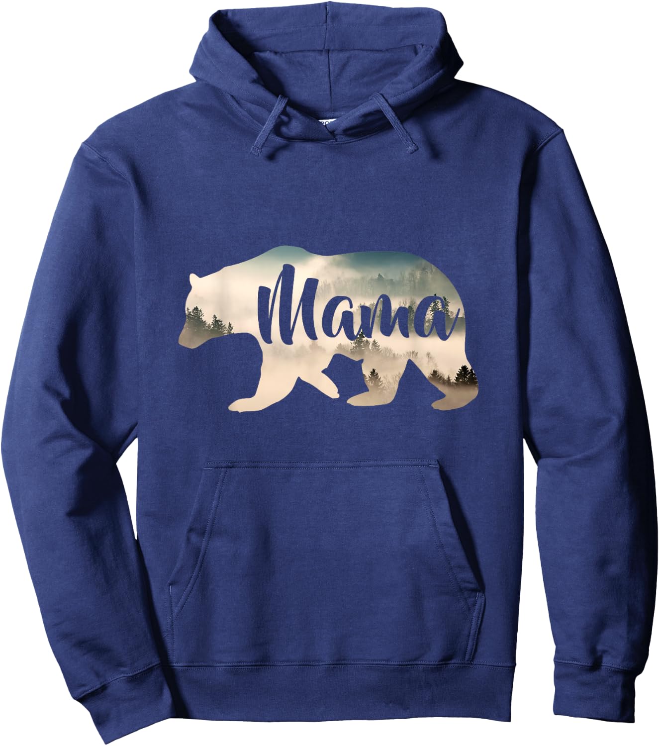 Women's Mama Bear & Forest Awesome Camping Hoodie - Hoodie | Navy