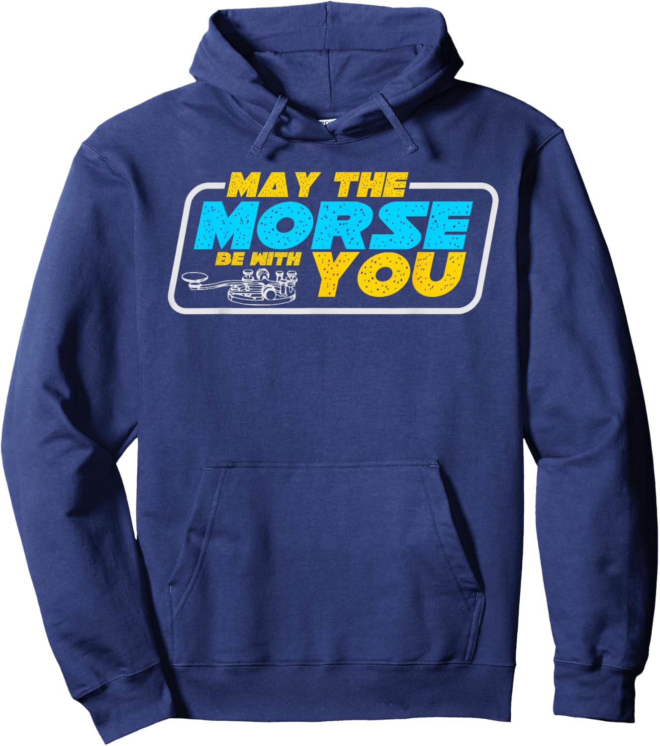 Ham Shirt May the Morse be with You Hoodie - Hoodie | Navy