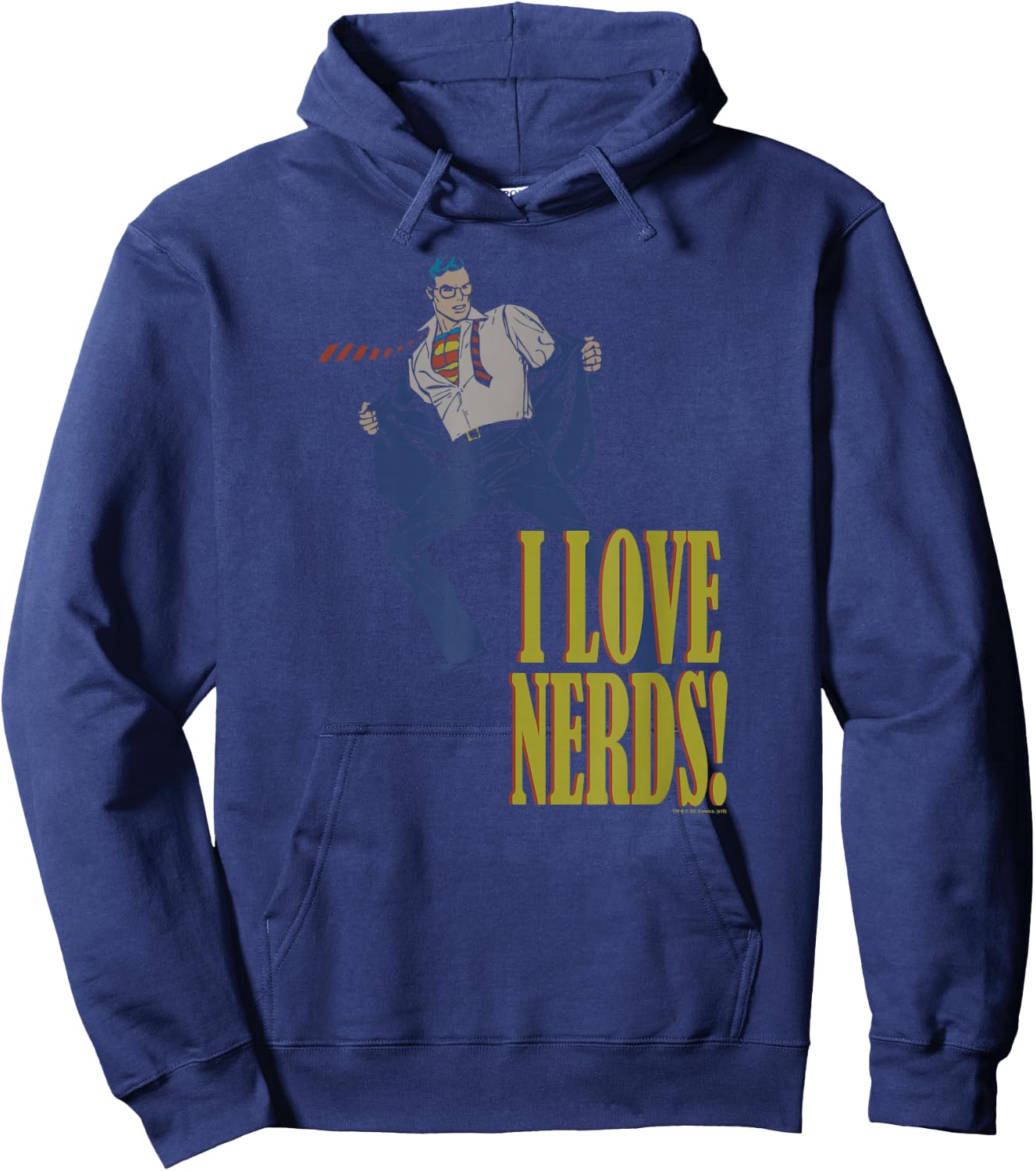 Superman I Love Nerds T Shirt Hoodie - Hoodie | Navy
