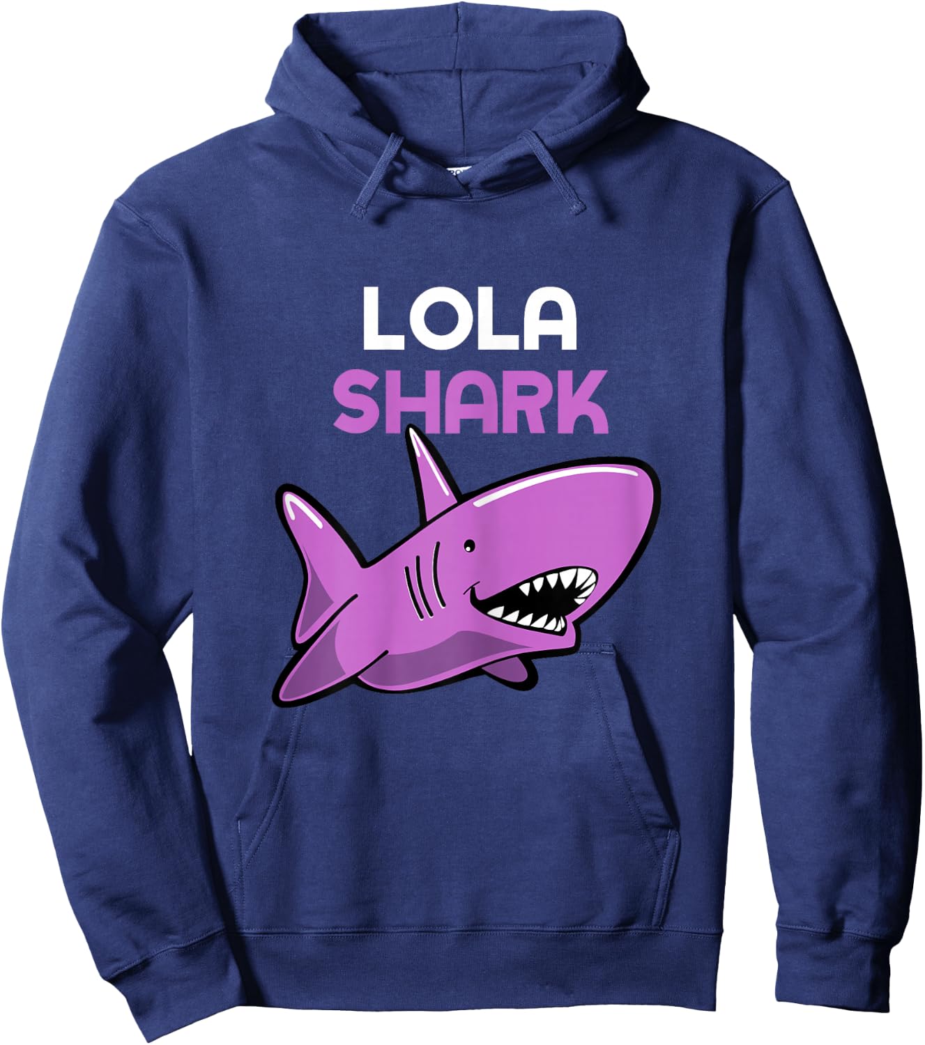 Lola Shark Cool Funny Family Hoodie - Hoodie | Navy