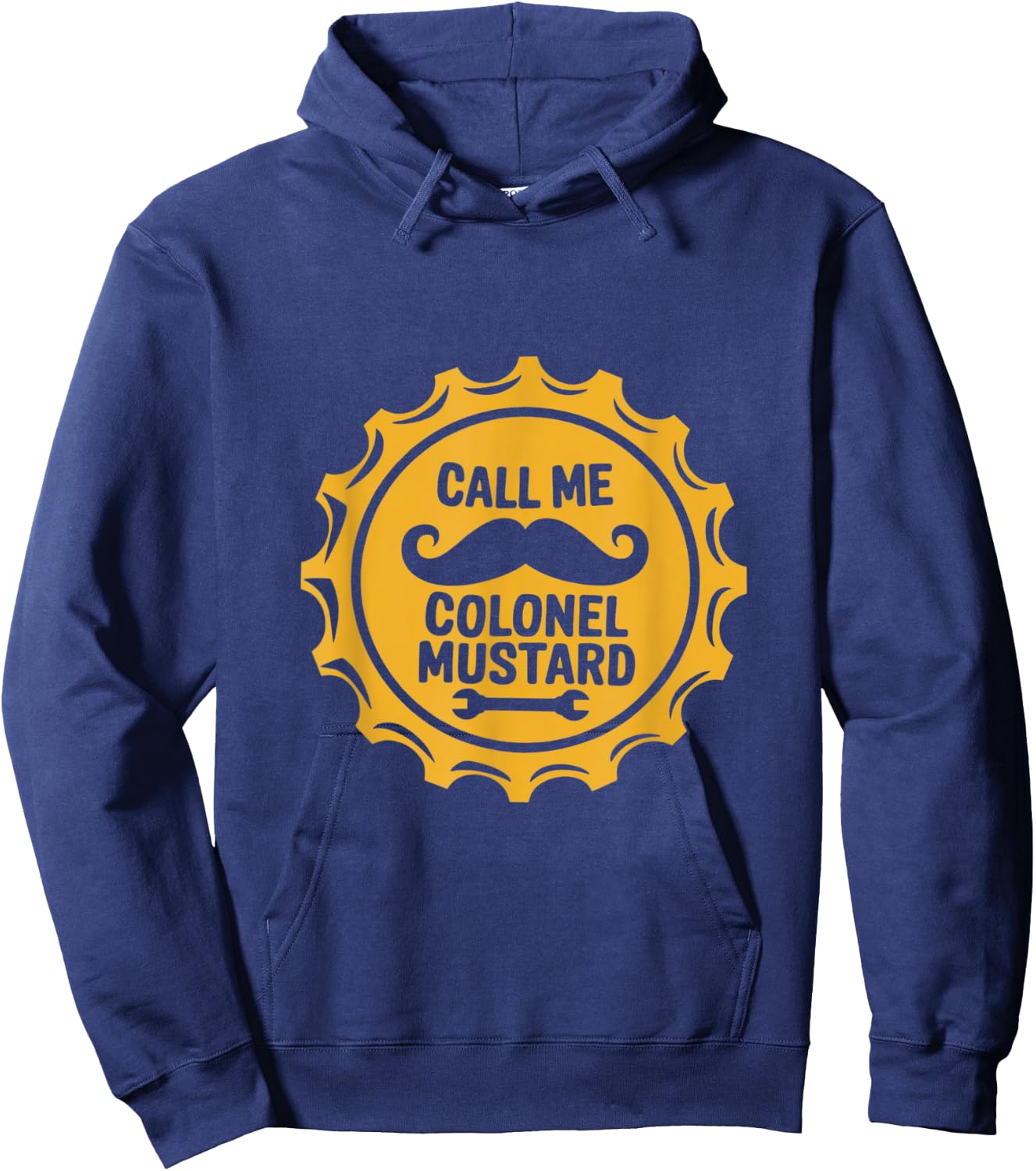 Colonel Mustard Funny Halloween Mustard Costume Hoodie - Hoodie | Navy