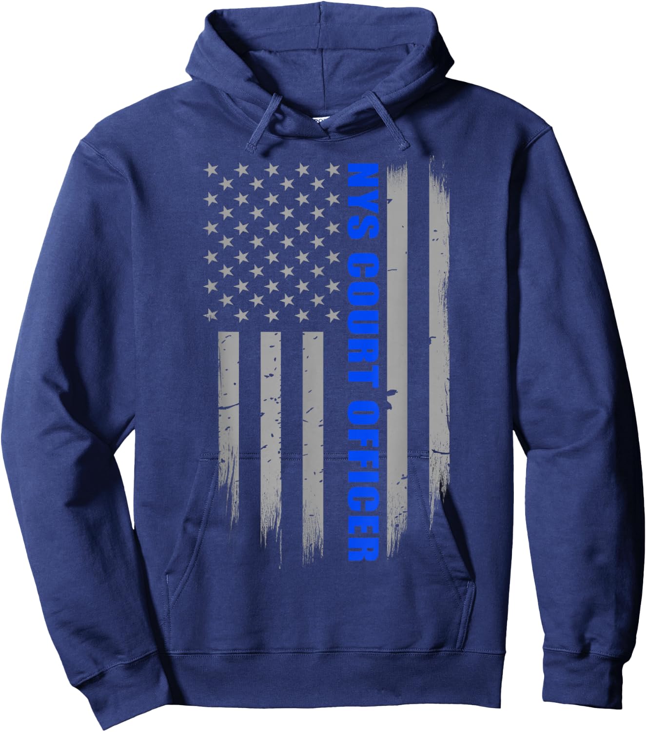 NYS Court Officer - Thin Blue Line Flag Hoodie - Hoodie | Navy