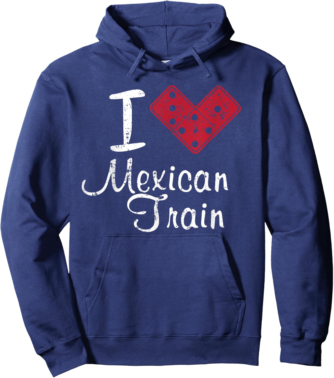 I Heart Mexican Train Shirt Dominoes Game Shirt Hoodie - Hoodie | Navy
