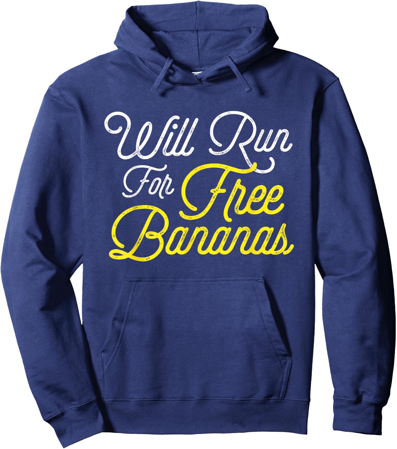 Will Run For Free Bananas - Funny Running Hoodie - Hoodie | Navy