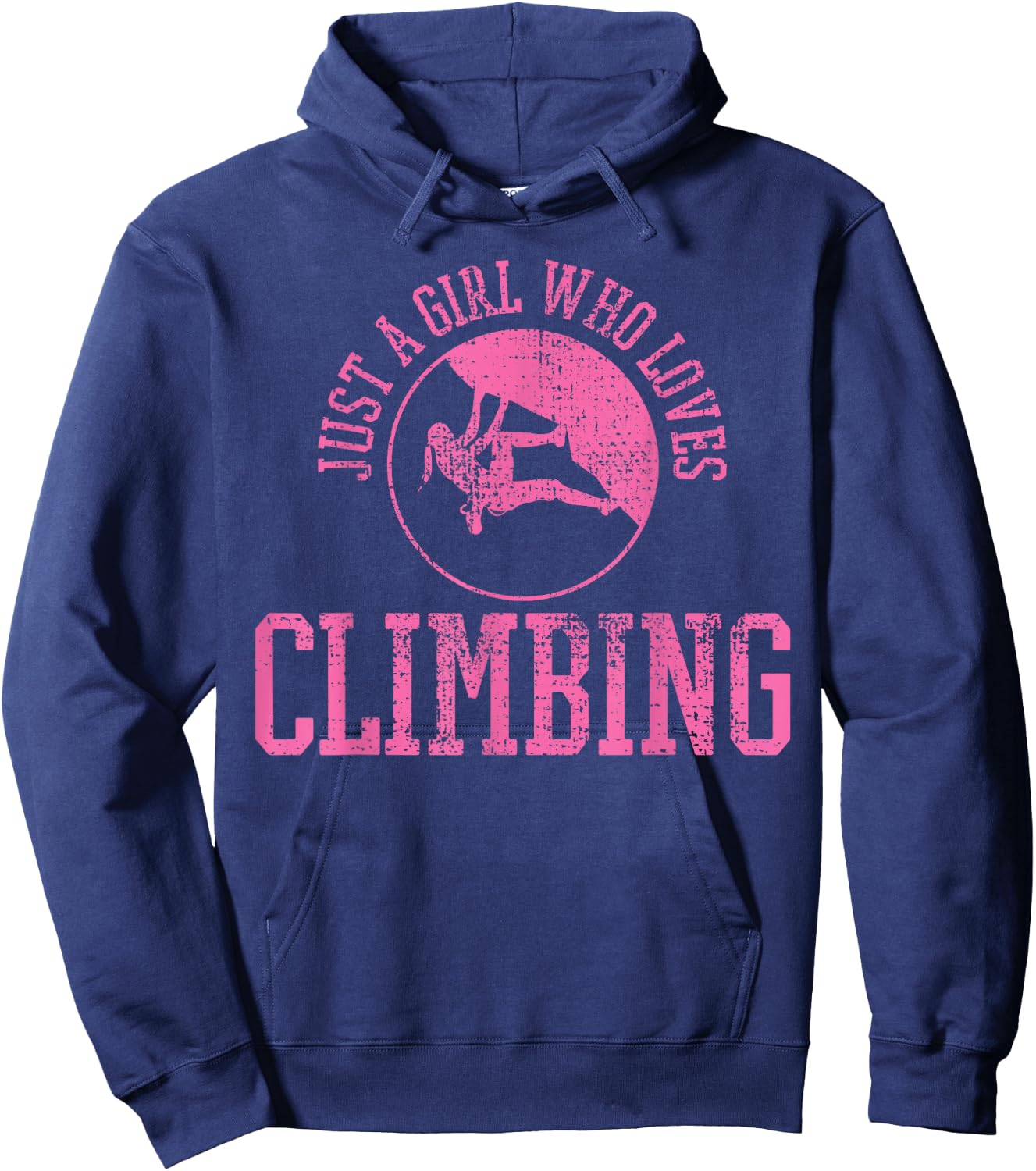 Girl Rock Climbing Bouldering Climber Hoodie - Hoodie | Navy