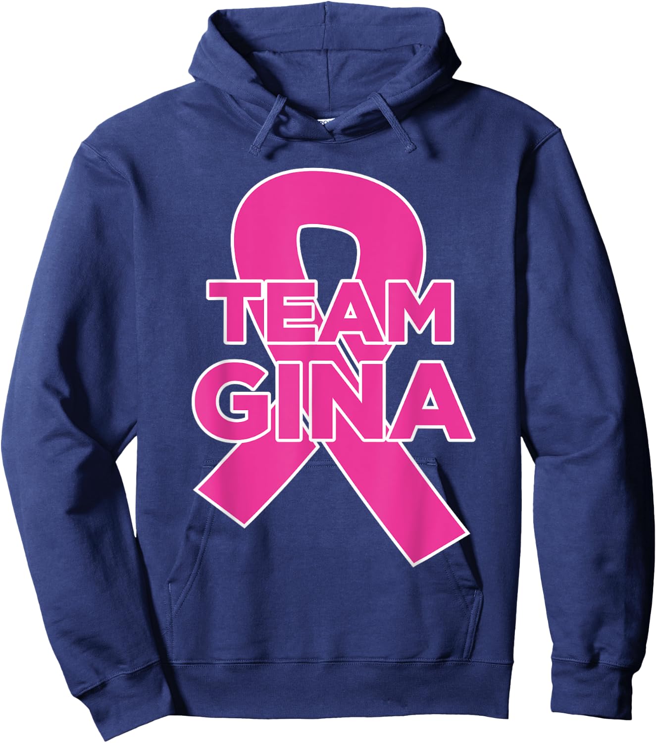 Team Gina - Breast Cancer Awareness Hoodie - Hoodie | Navy